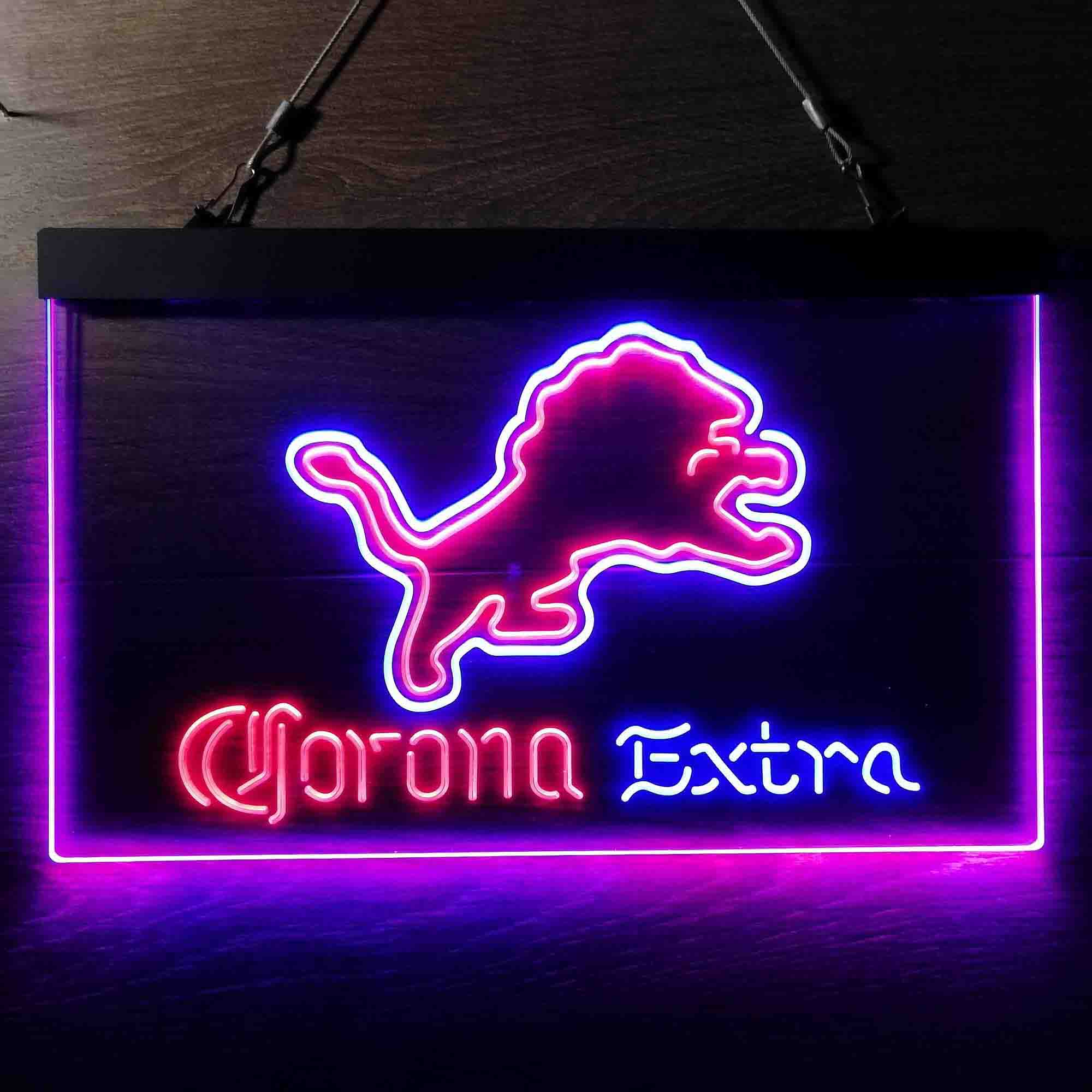 Corona Extra Bar Detroit Lions Est. 1934 LED Neon Sign