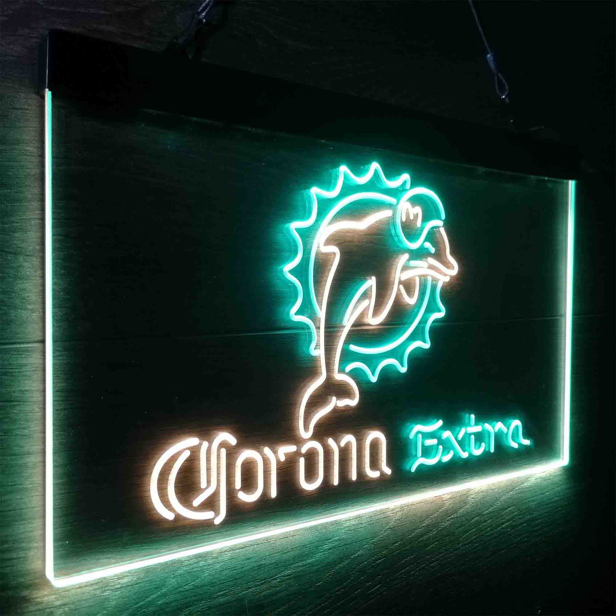 Corona Extra Bar Miami Dolphins Est. 1966 LED Neon Sign