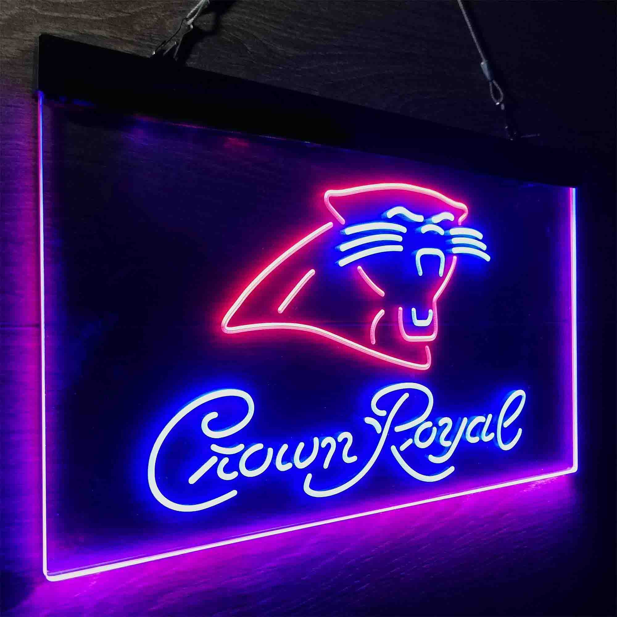 Crown Royal Bar Carolina Panthers Est. 1995 LED Neon Sign
