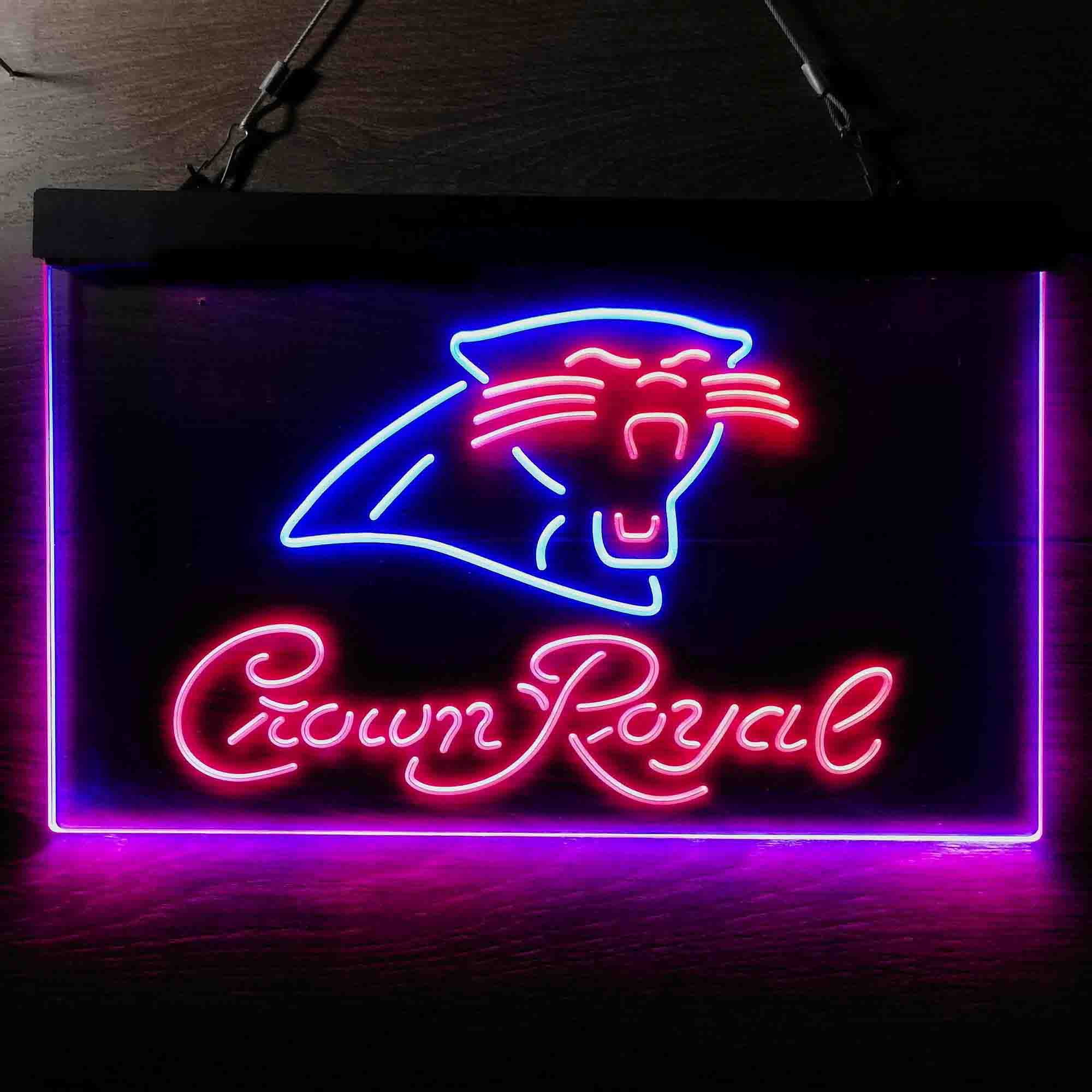 Crown Royal Bar Carolina Panthers Est. 1995 LED Neon Sign