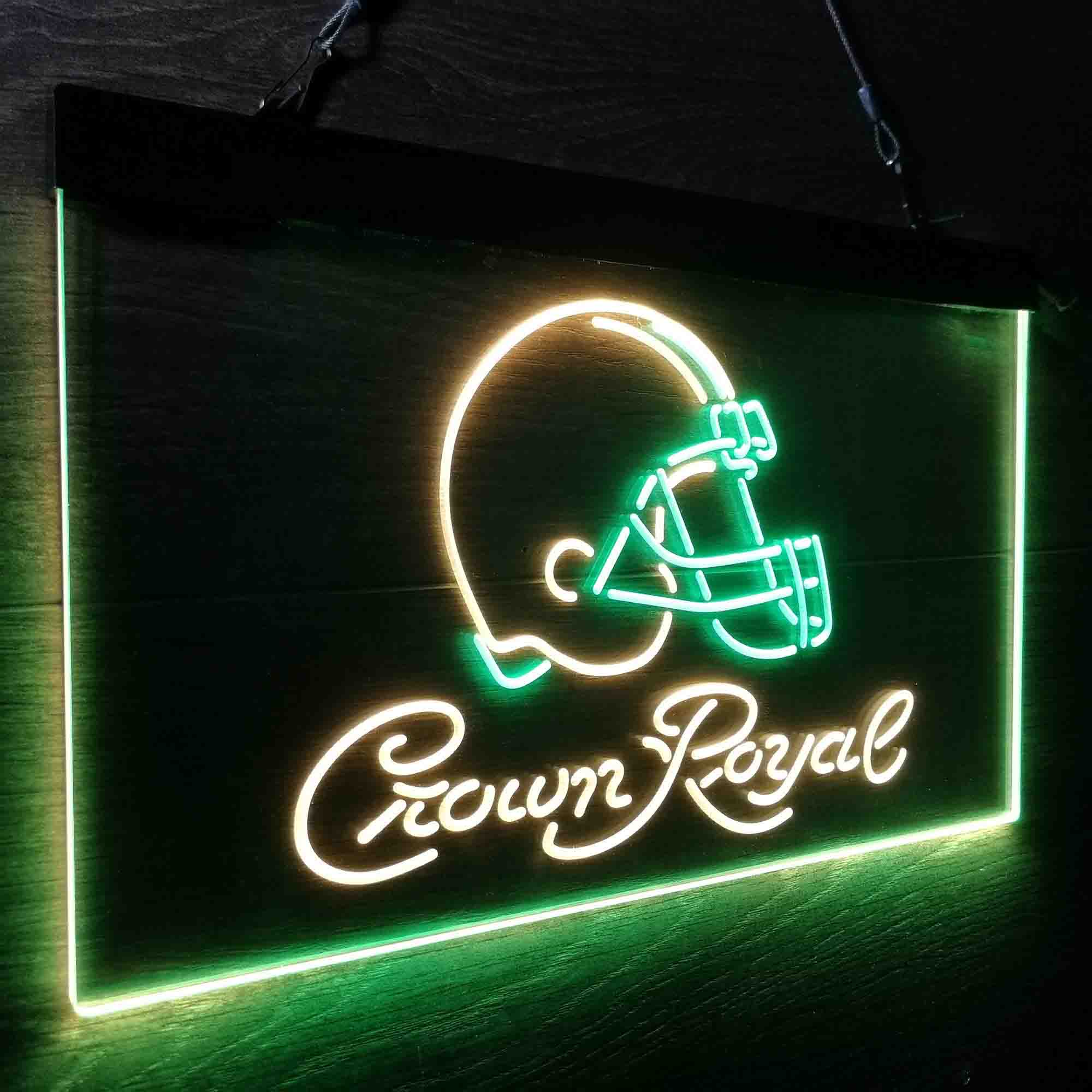 Crown Royal Bar Cleveland Browns Est. 1946 LED Neon Sign