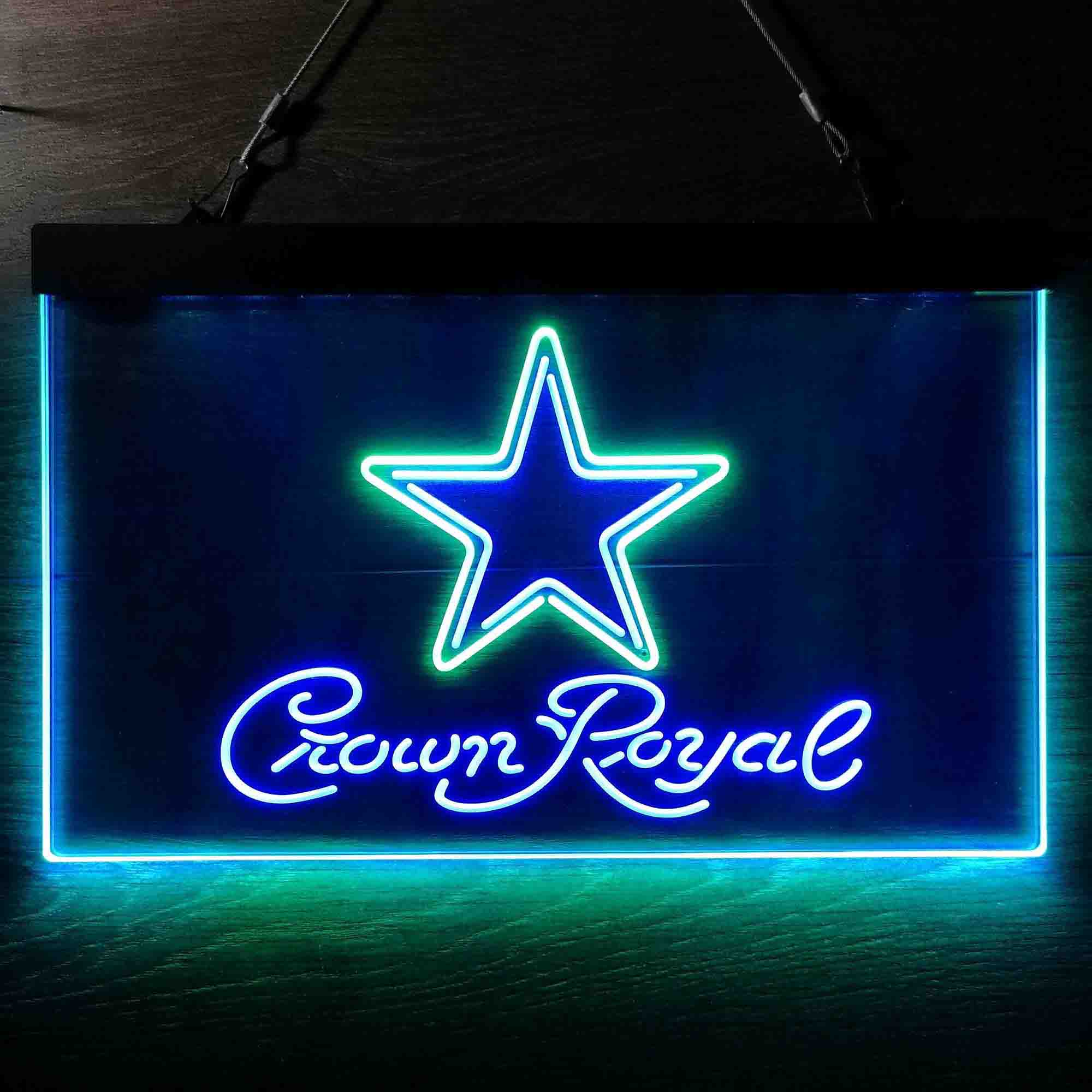 Crown Royal Bar Dallas Cowboys Est. 1960 LED Neon Sign