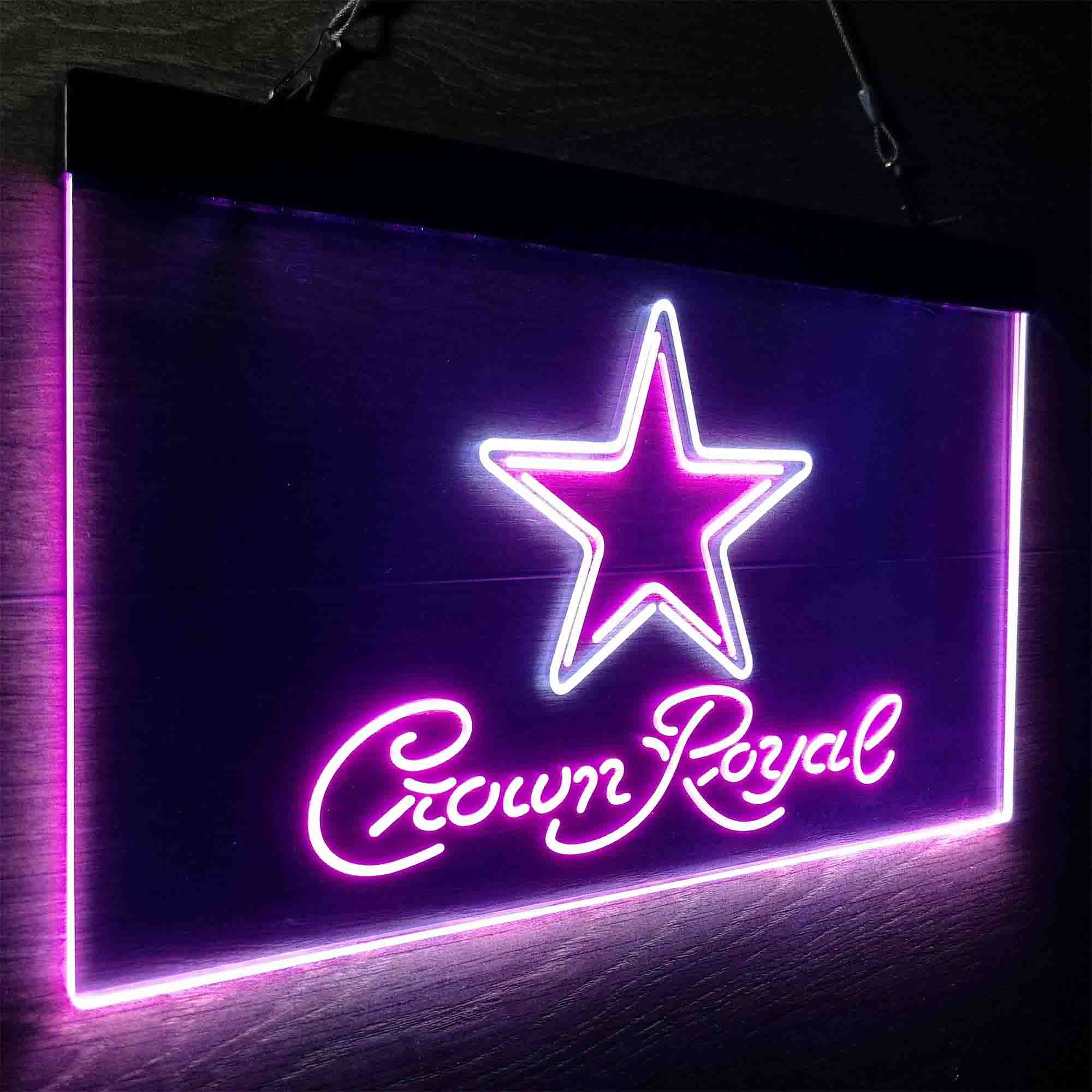 Crown Royal Bar Dallas Cowboys Est. 1960 LED Neon Sign