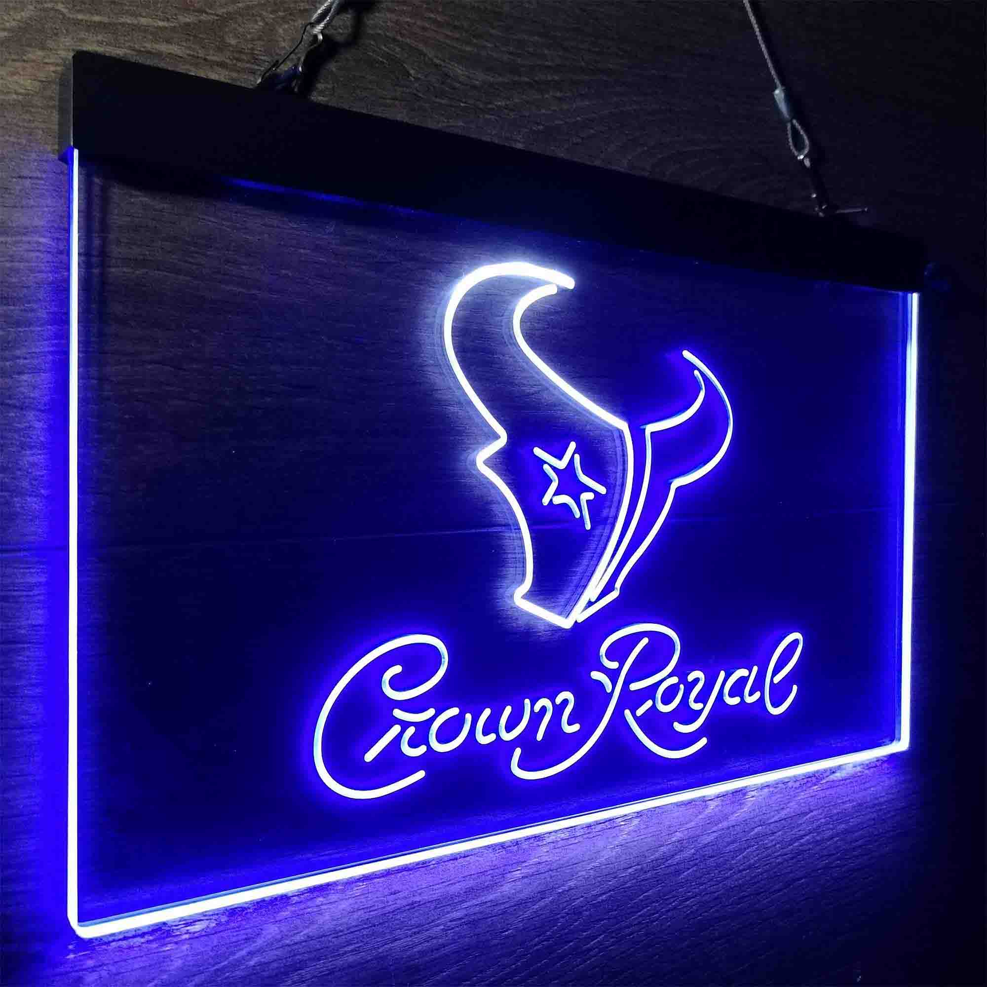 Crown Royal Bar Houston Texans Est. 2002 LED Neon Sign
