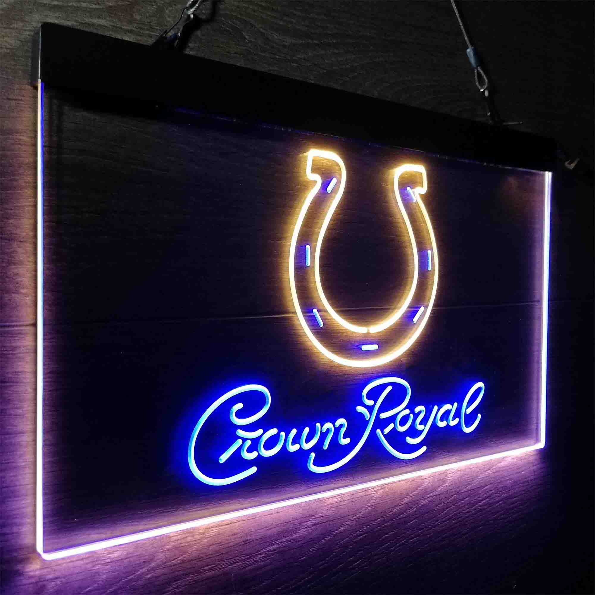 Crown Royal Bar Indianapolis Colts Est. 1953 LED Neon Sign