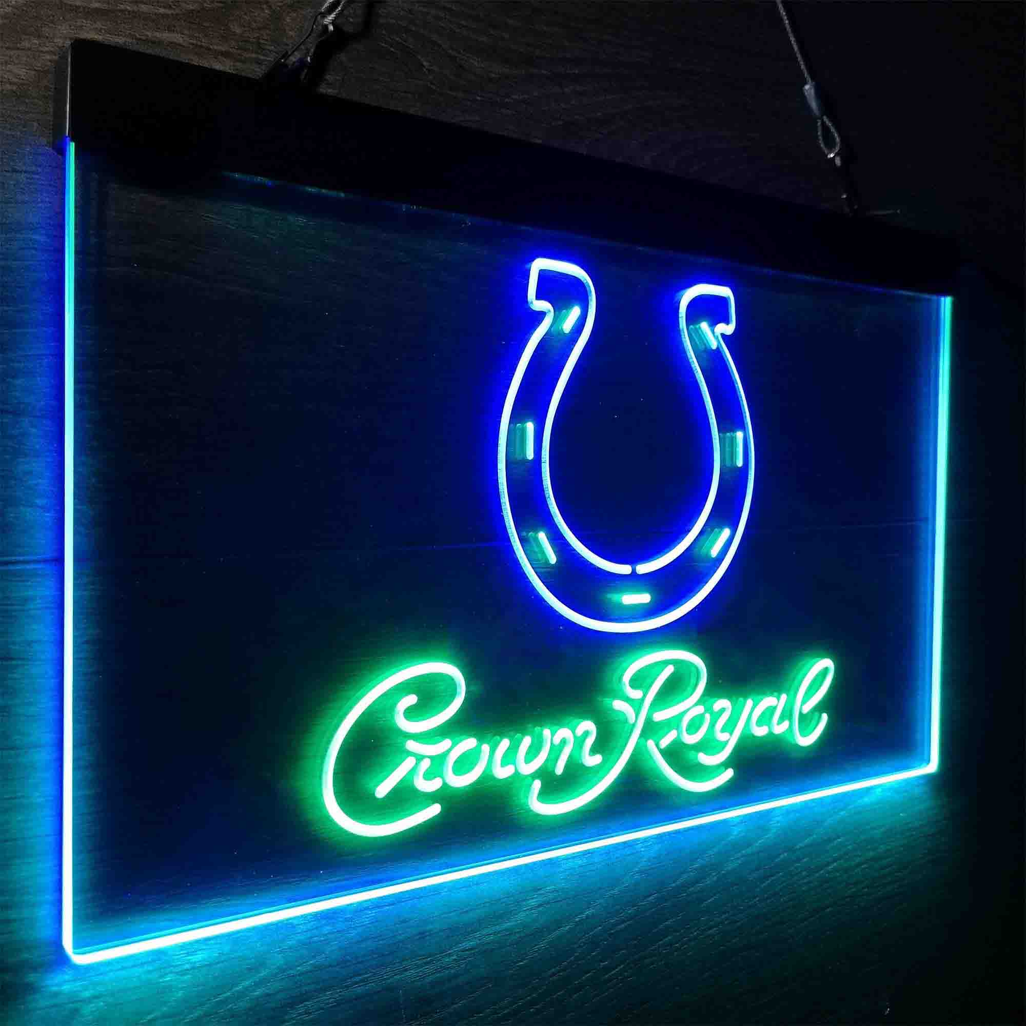 Crown Royal Bar Indianapolis Colts Est. 1953 LED Neon Sign