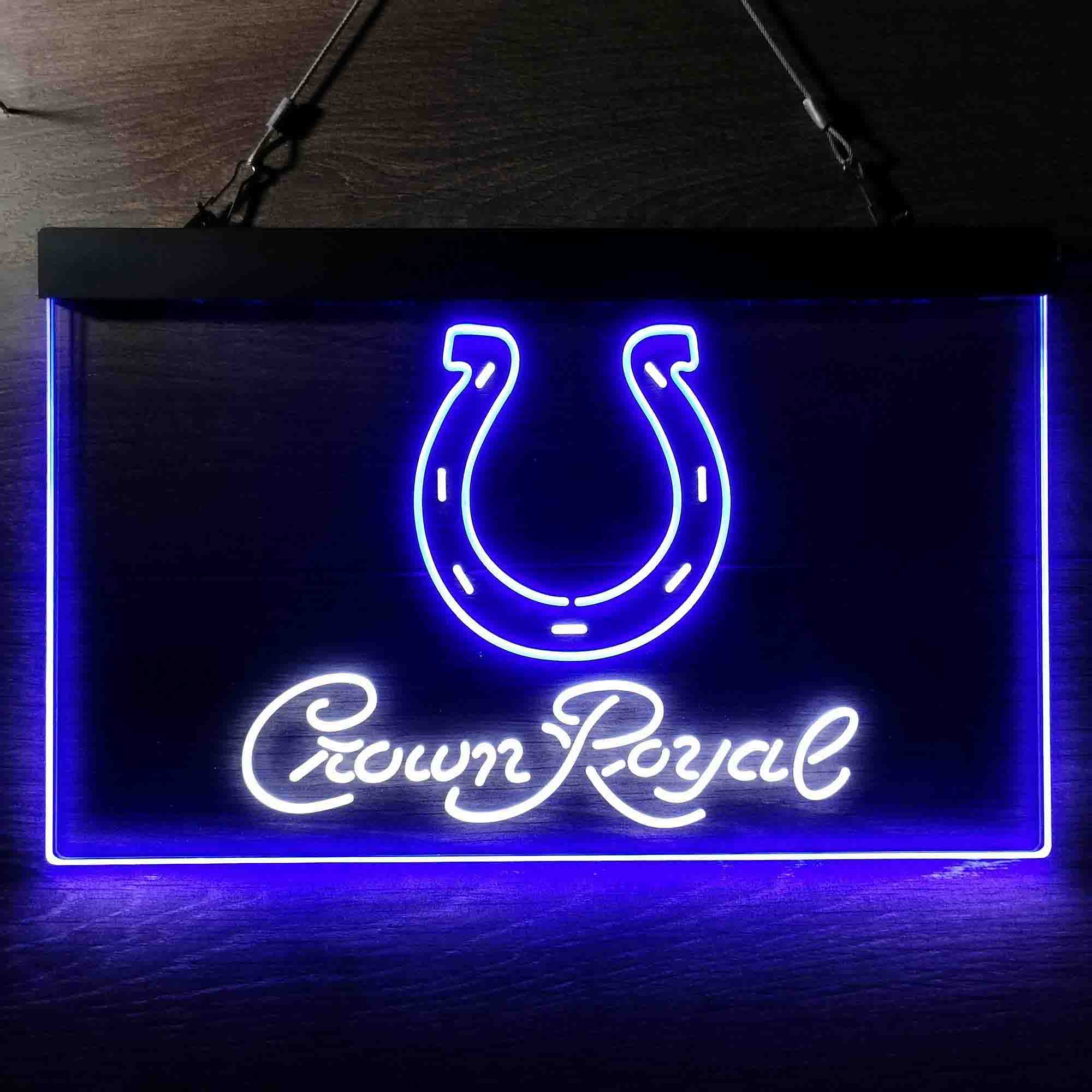 Crown Royal Bar Indianapolis Colts Est. 1953 LED Neon Sign