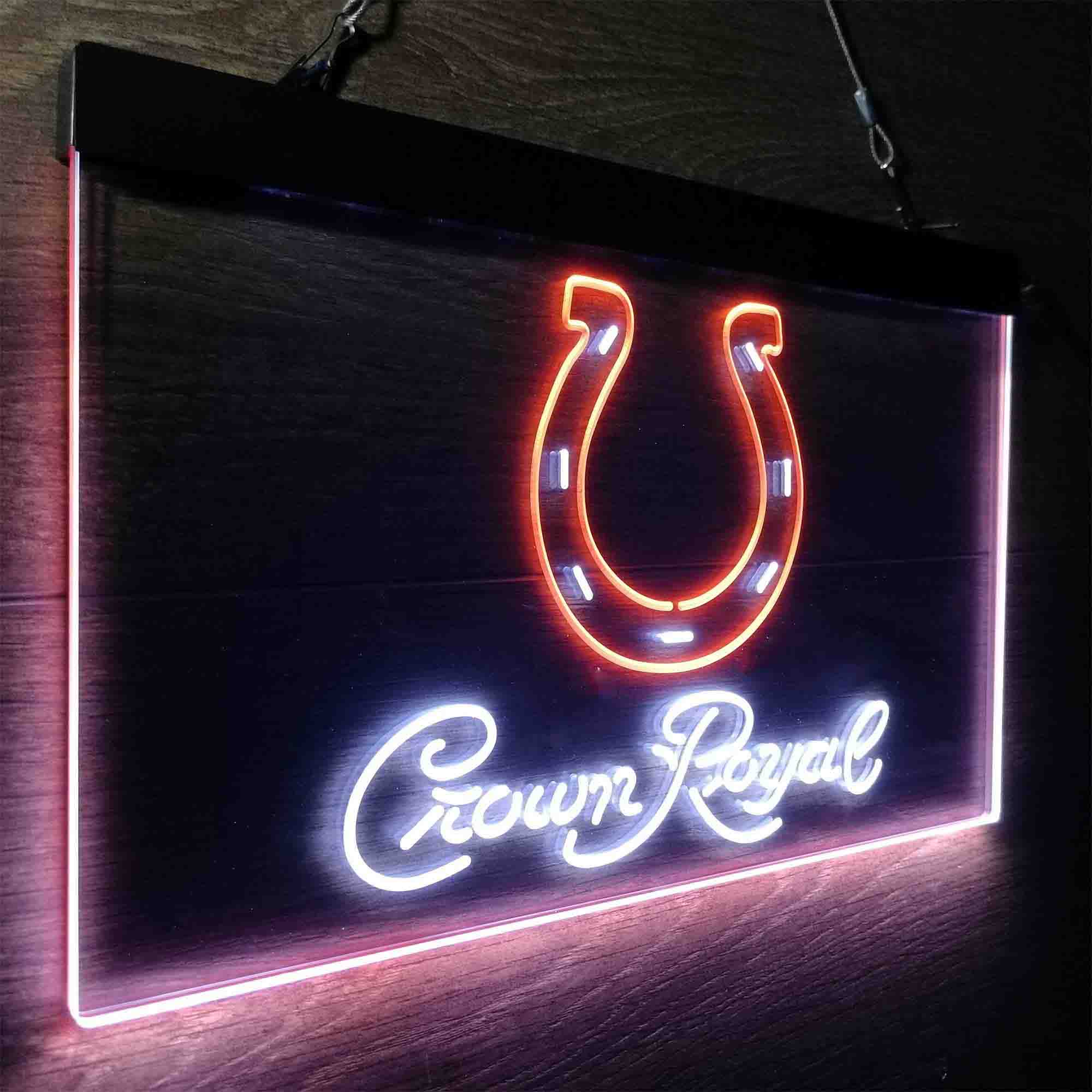 Crown Royal Bar Indianapolis Colts Est. 1953 LED Neon Sign