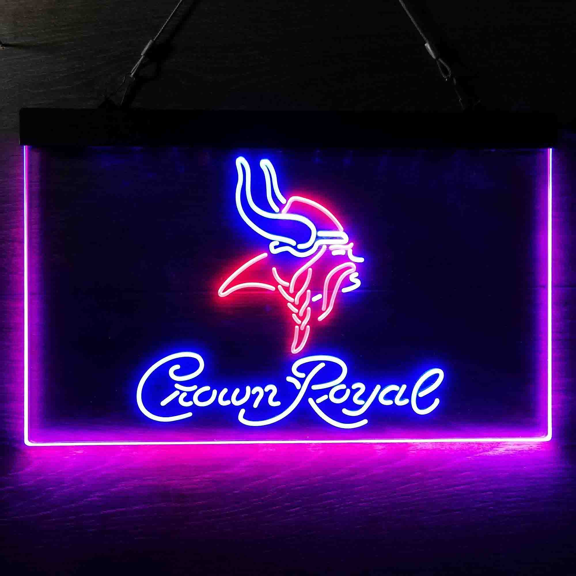 Crown Royal Bar Minnesota Vikings Est. 1961 LED Neon Sign