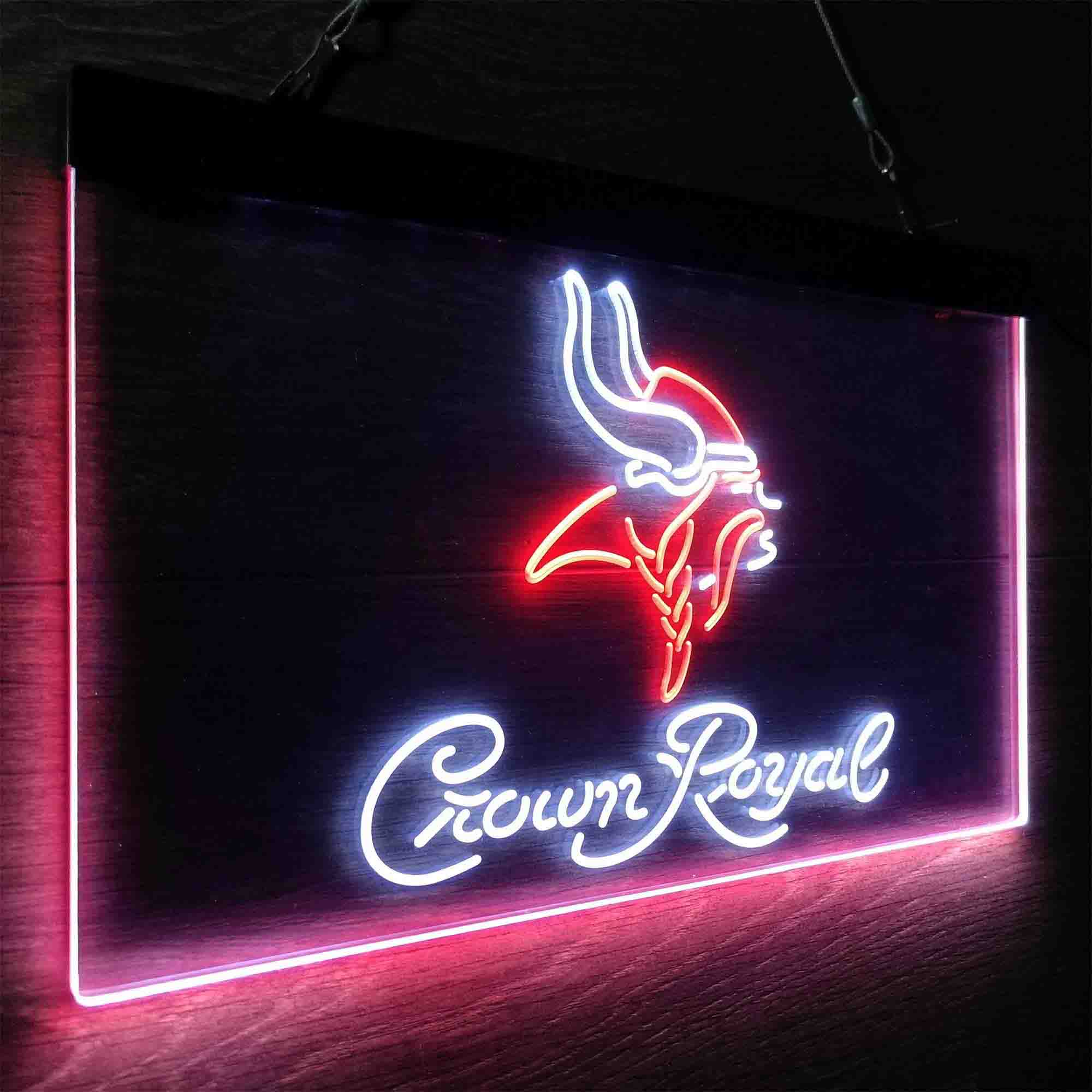 Crown Royal Bar Minnesota Vikings Est. 1961 LED Neon Sign