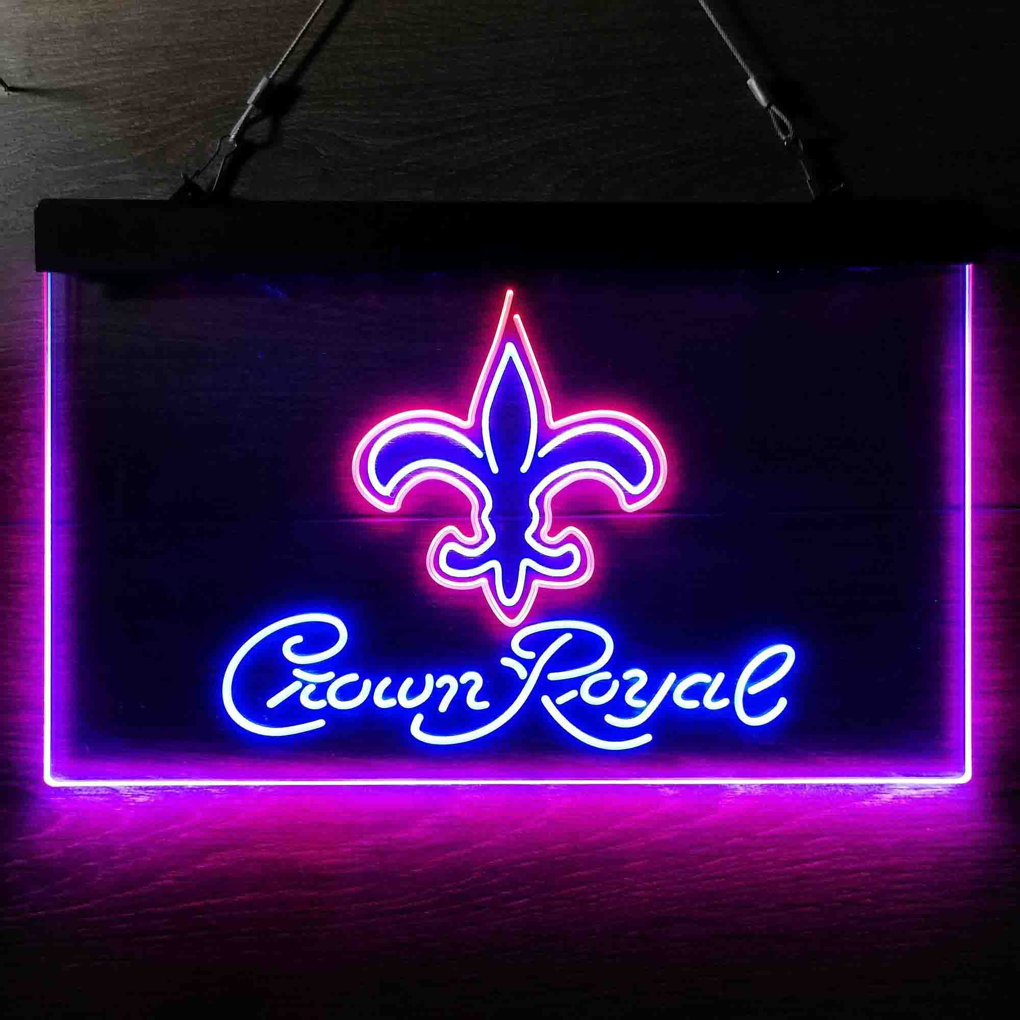 Crown Royal Bar New Orleans Saints Est. 1967 LED Neon Sign