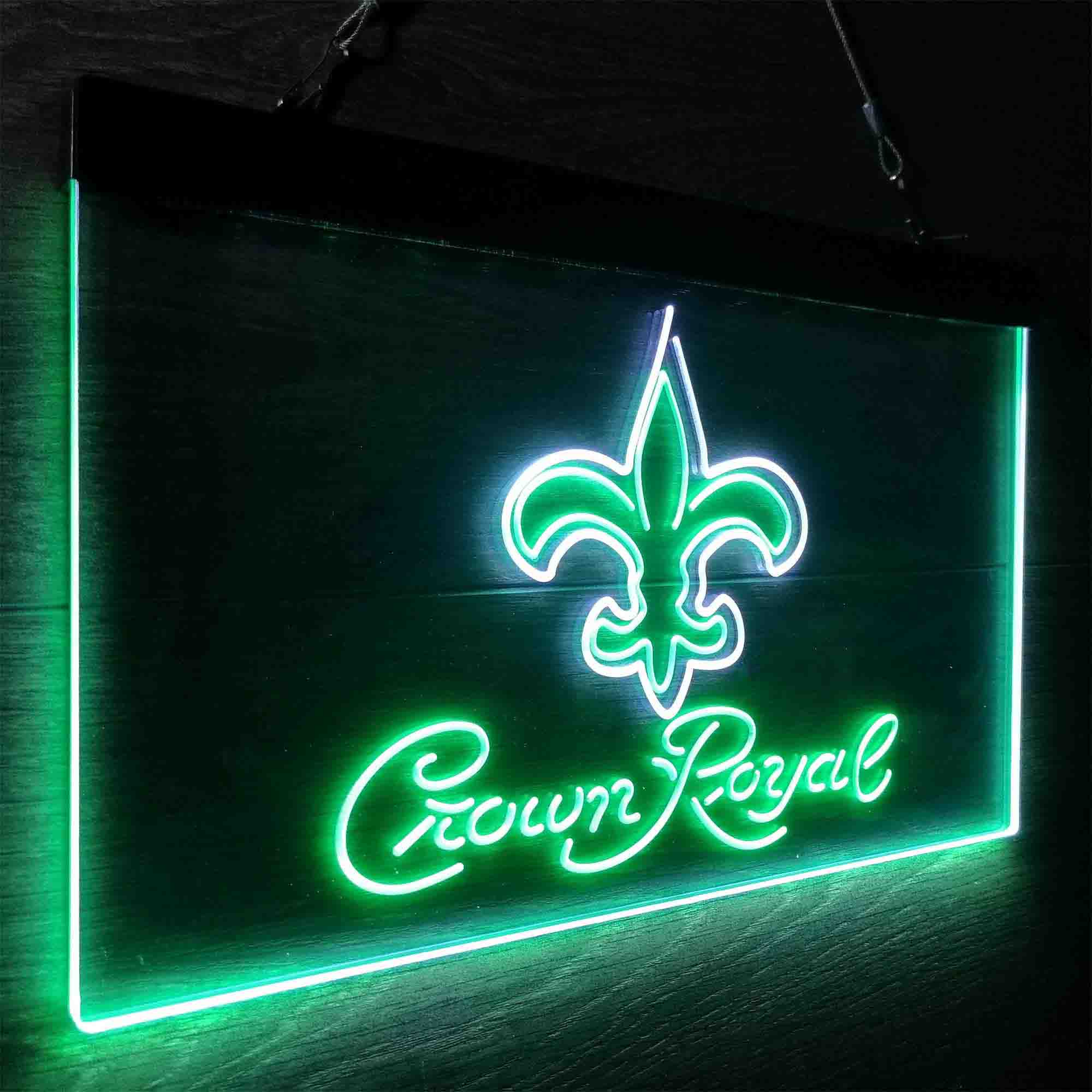 Crown Royal Bar New Orleans Saints Est. 1967 LED Neon Sign