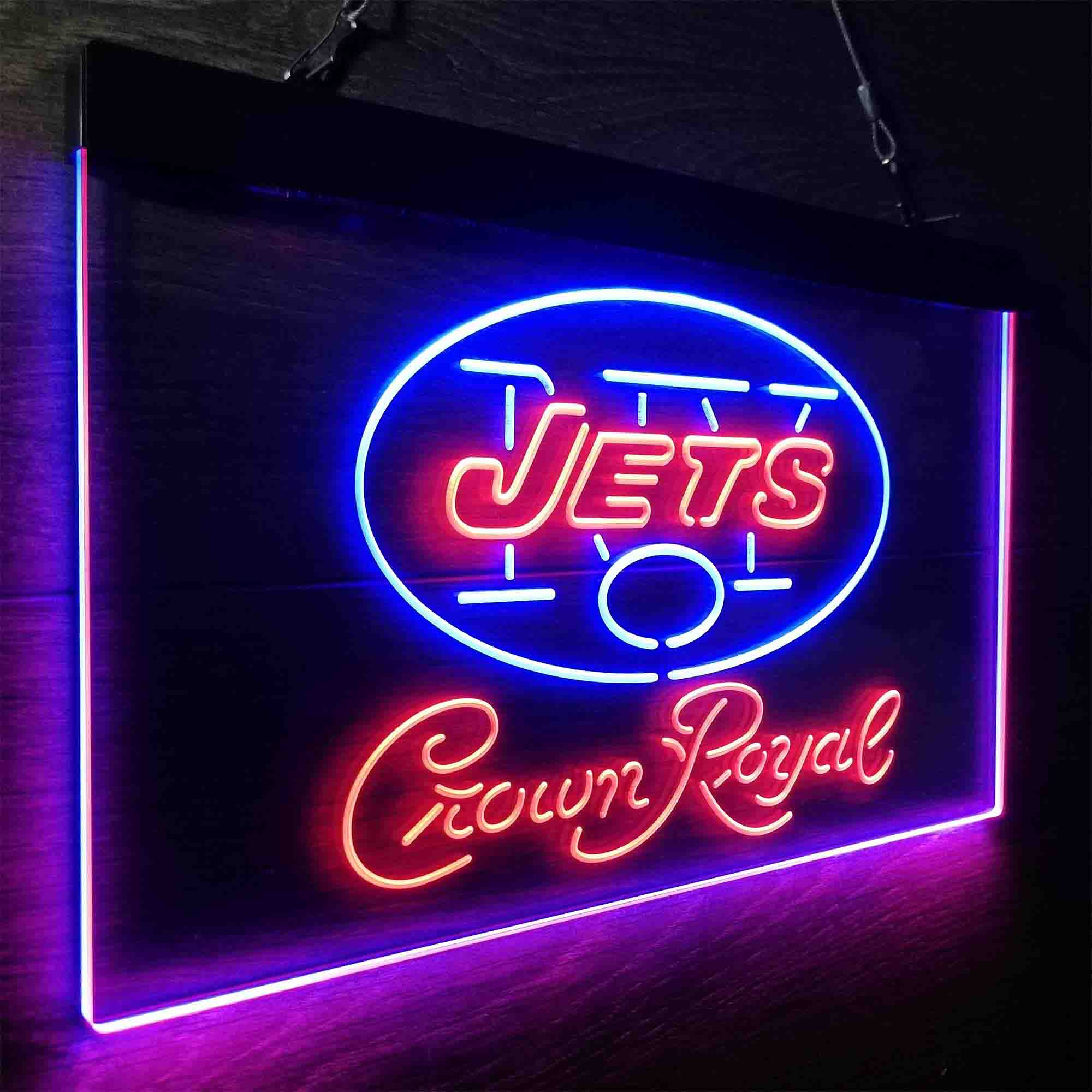 Crown Royal Bar New York Jets Est. 1960 LED Neon Sign
