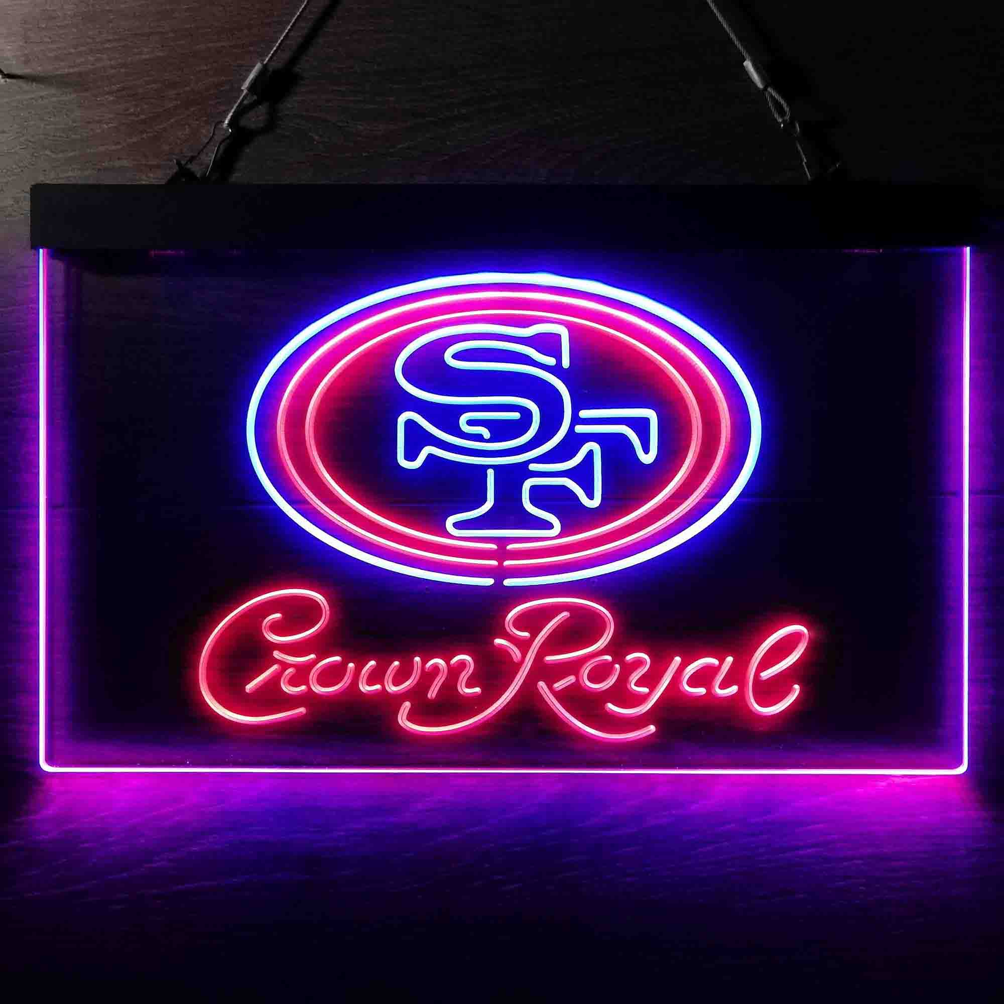 Crown Royal Bar San Francisco 49ers Est. 1946 LED Neon Sign