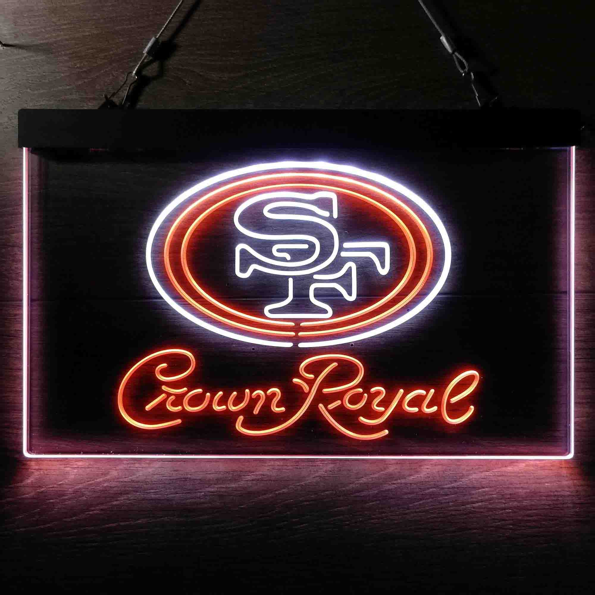 Crown Royal Bar San Francisco 49ers Est. 1946 LED Neon Sign