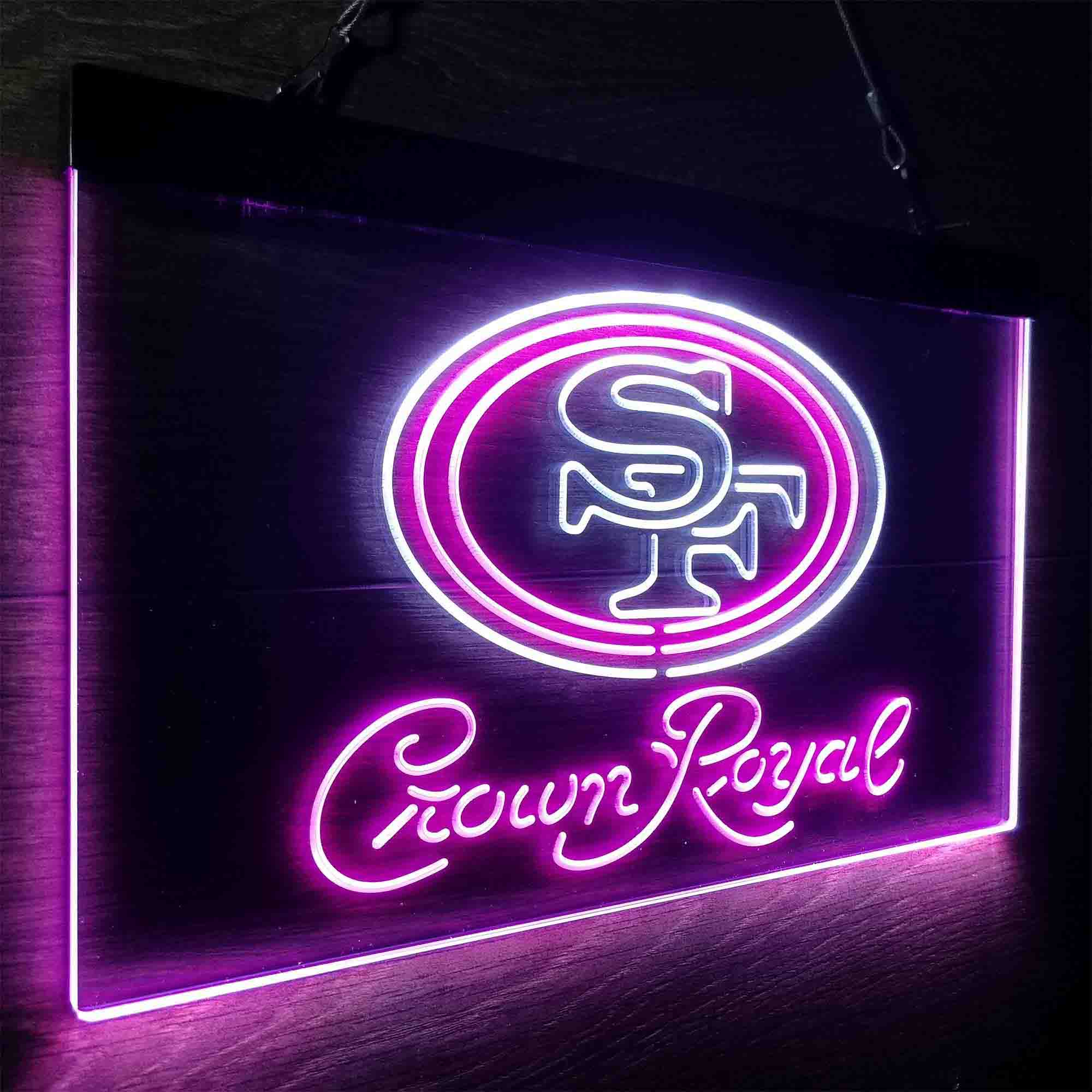 Crown Royal Bar San Francisco 49ers Est. 1946 LED Neon Sign