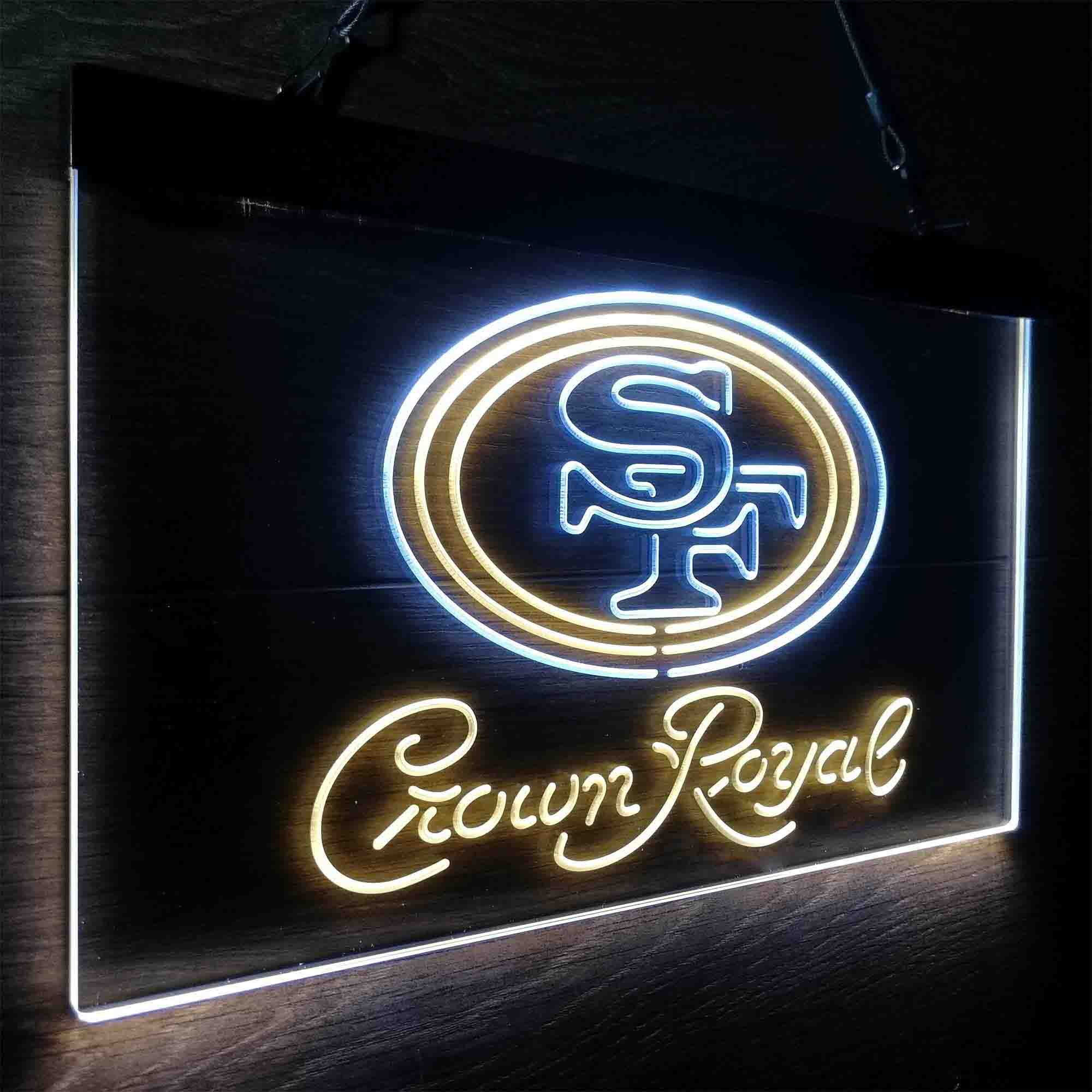 Crown Royal Bar San Francisco 49ers Est. 1946 LED Neon Sign