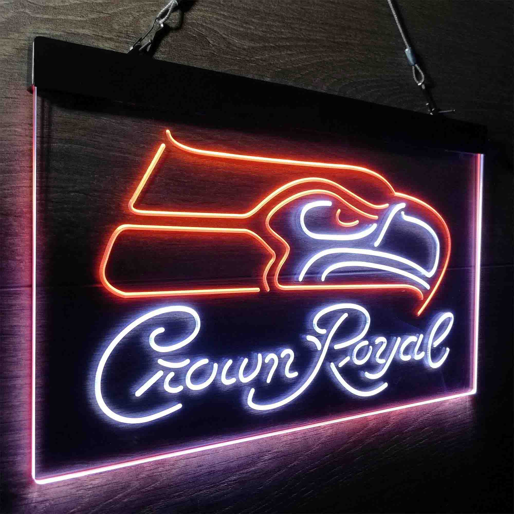 Seattle Seahawks Souvenir Crown Royal Bar LED Neon Sign