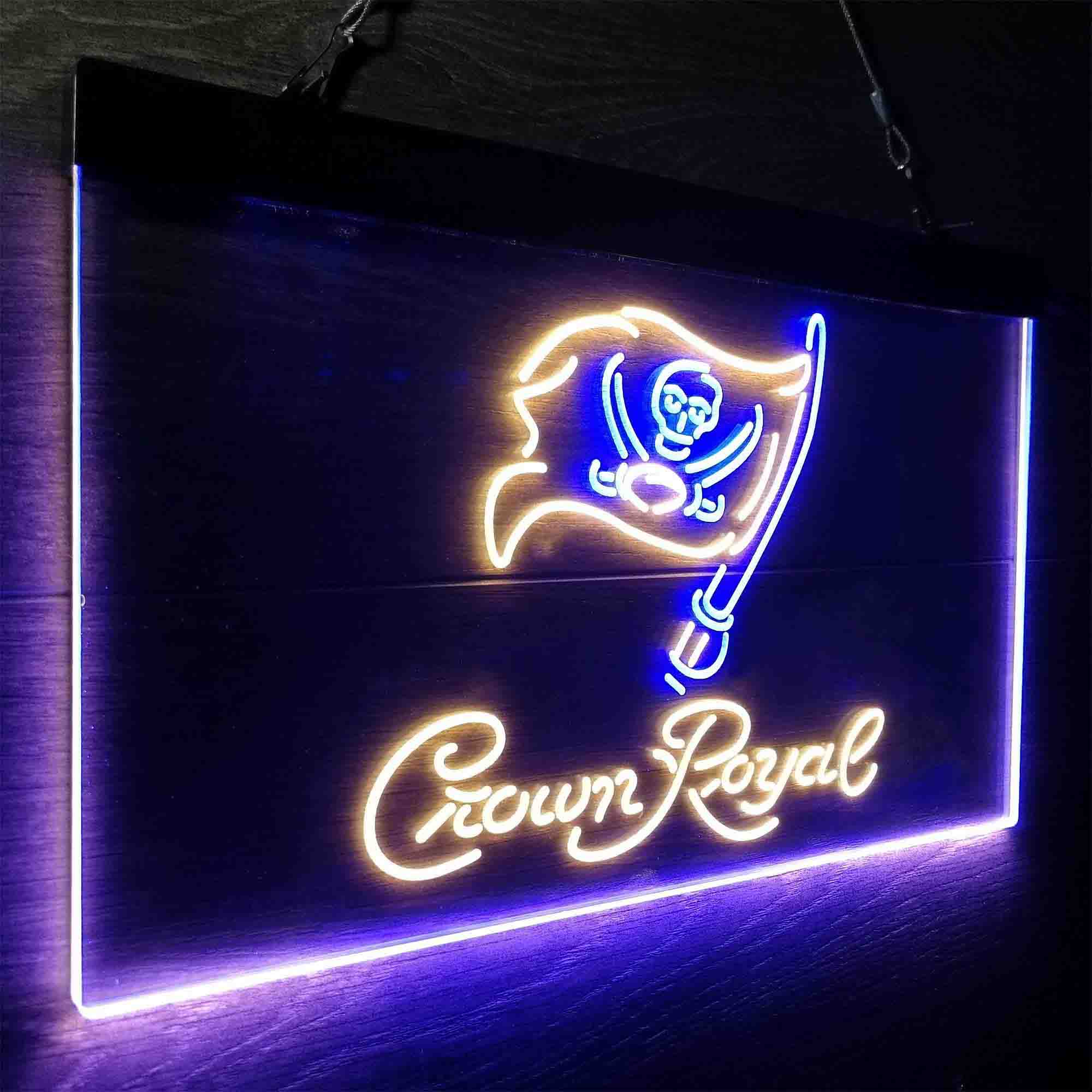 Crown Royal Tampas Bays Buccaneerss League Club LED Neon Sign