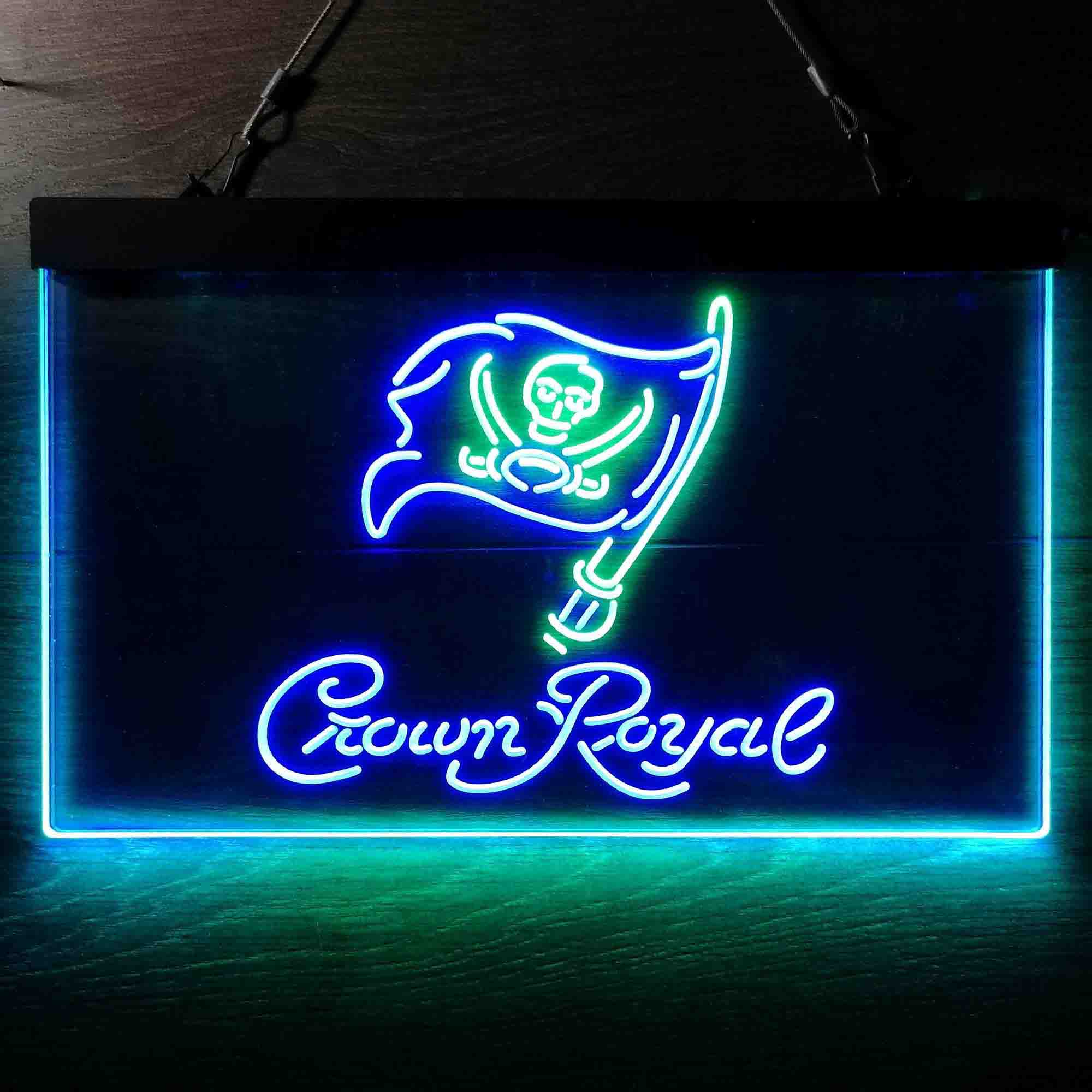 Crown Royal Tampas Bays Buccaneerss League Club LED Neon Sign