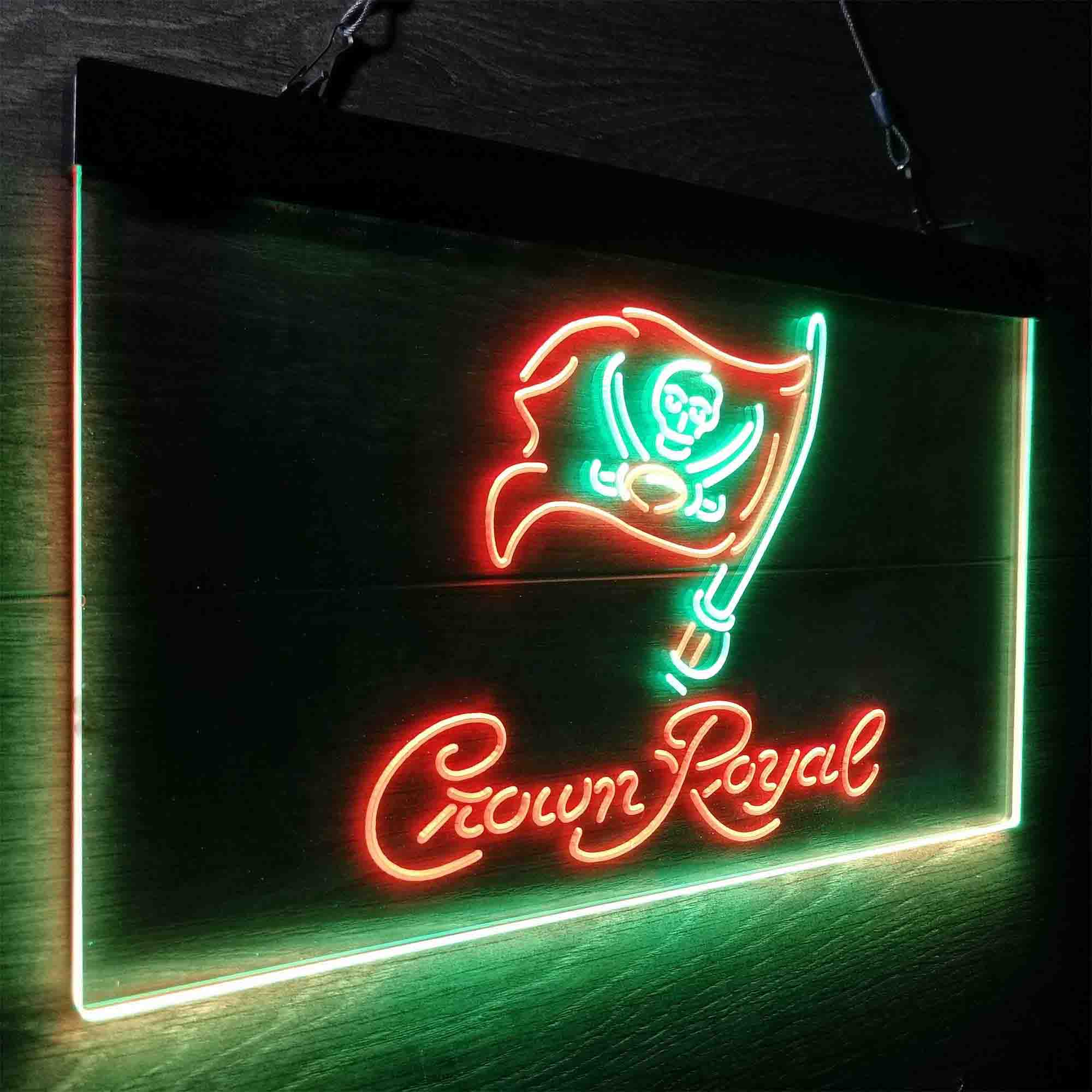 Crown Royal Tampas Bays Buccaneerss League Club LED Neon Sign