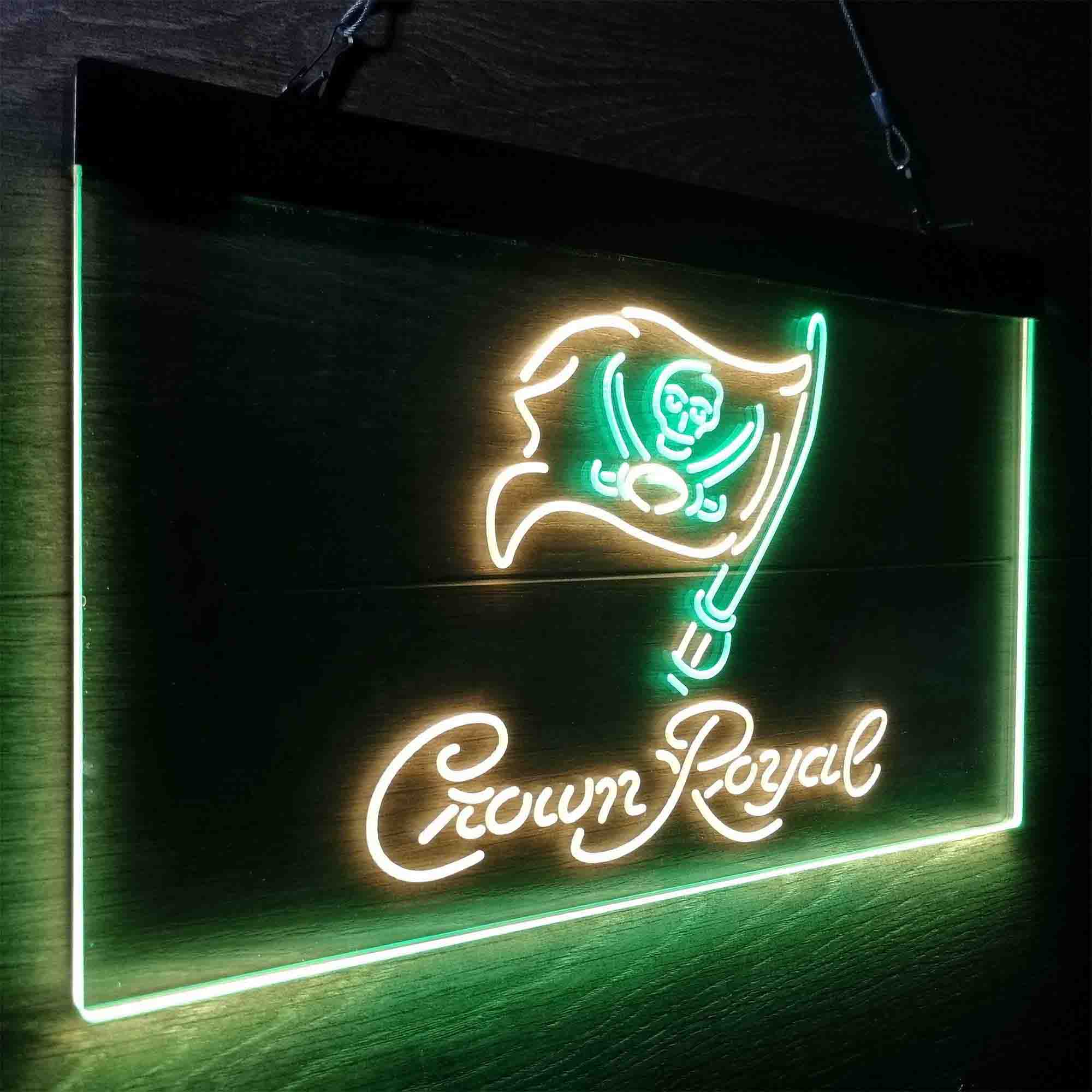 Crown Royal Tampas Bays Buccaneerss League Club LED Neon Sign