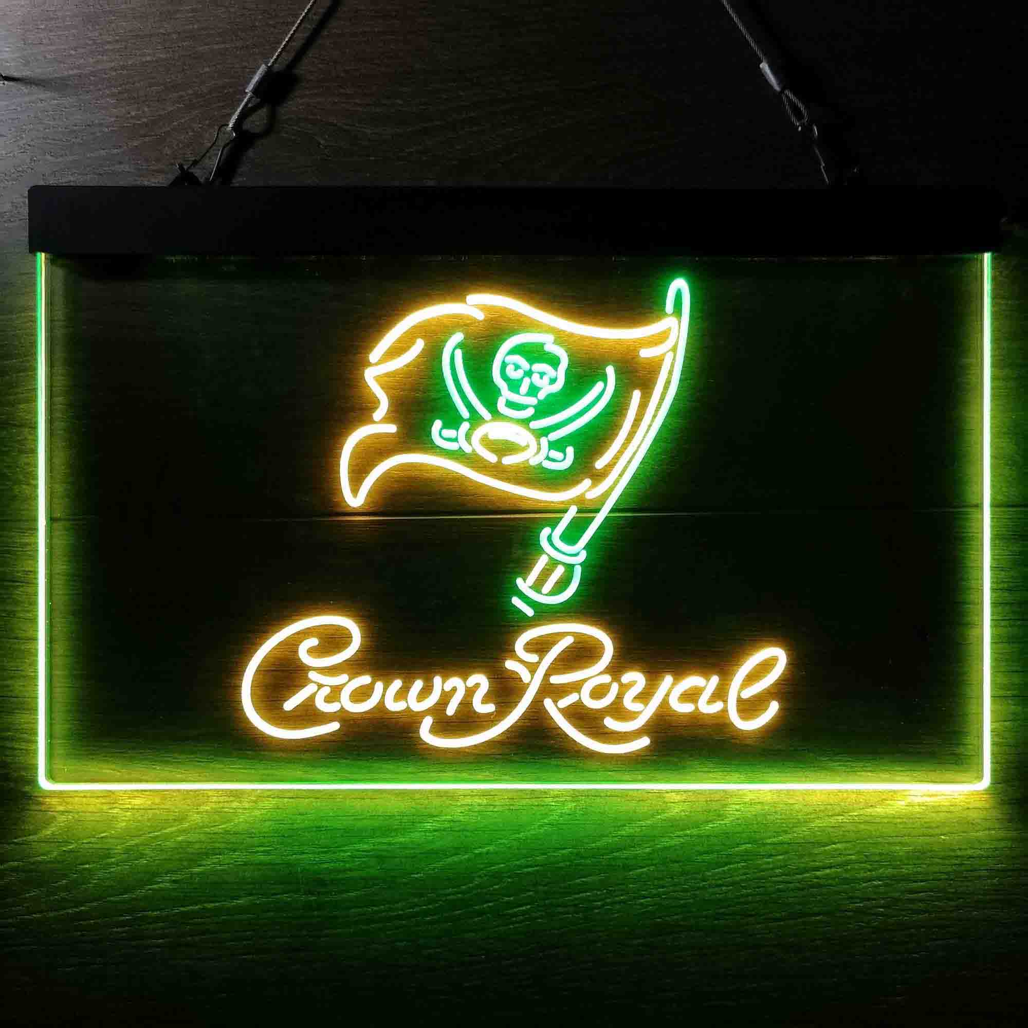 Crown Royal Tampas Bays Buccaneerss League Club LED Neon Sign