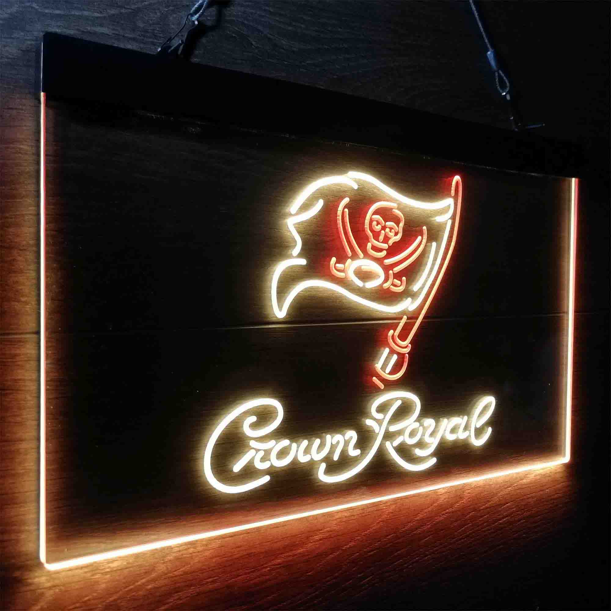 Crown Royal Tampas Bays Buccaneerss League Club LED Neon Sign