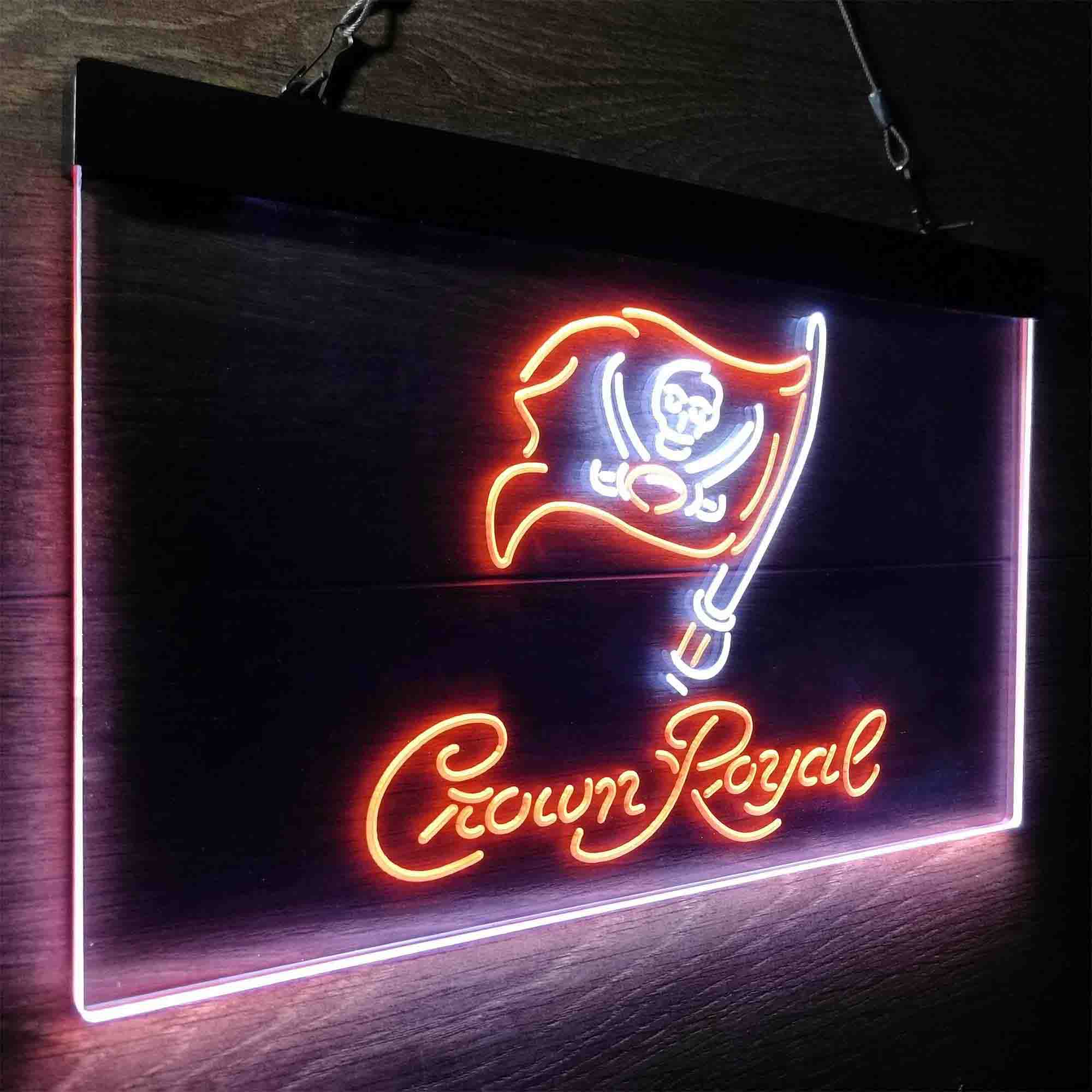 Crown Royal Tampas Bays Buccaneerss League Club LED Neon Sign