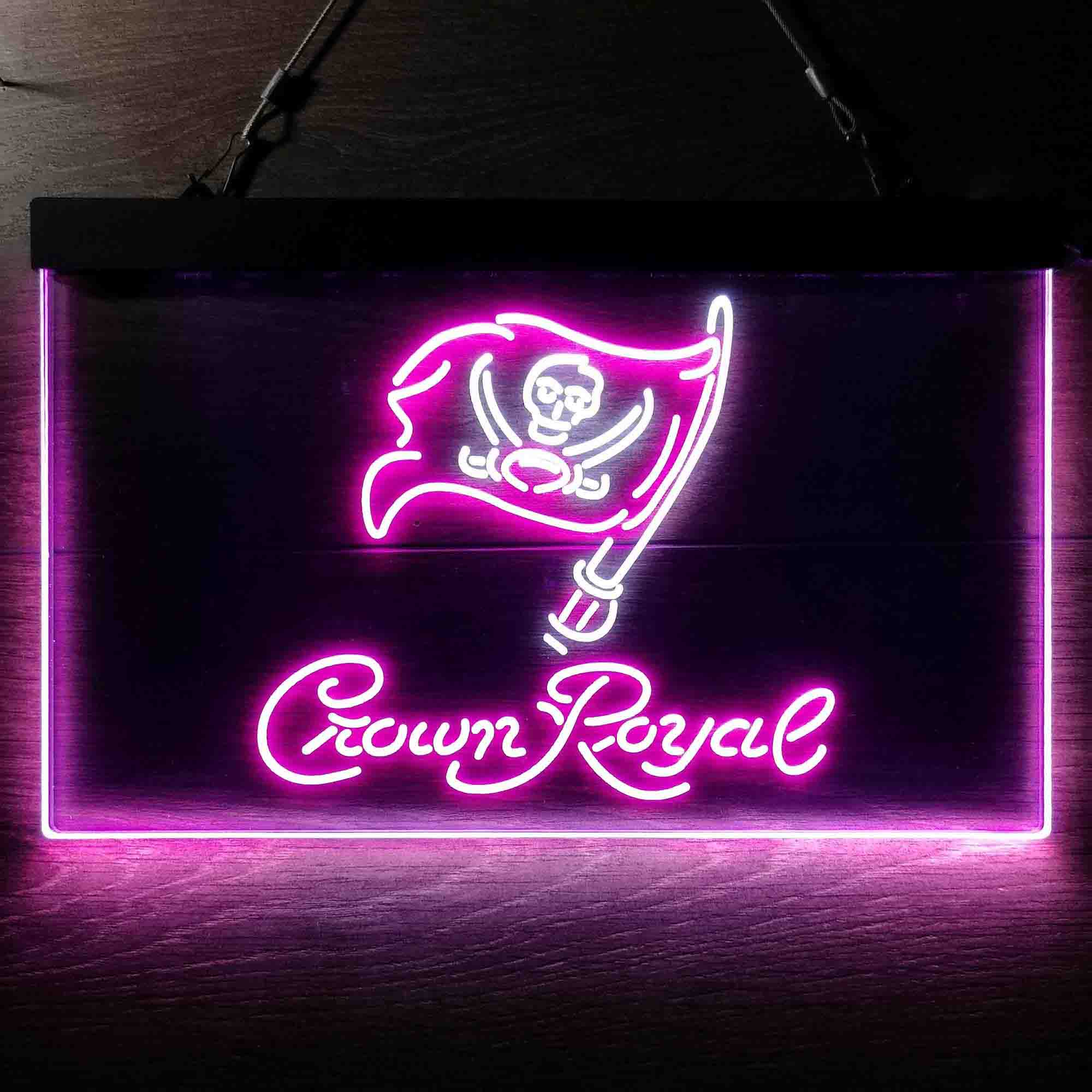 Crown Royal Tampas Bays Buccaneerss League Club LED Neon Sign