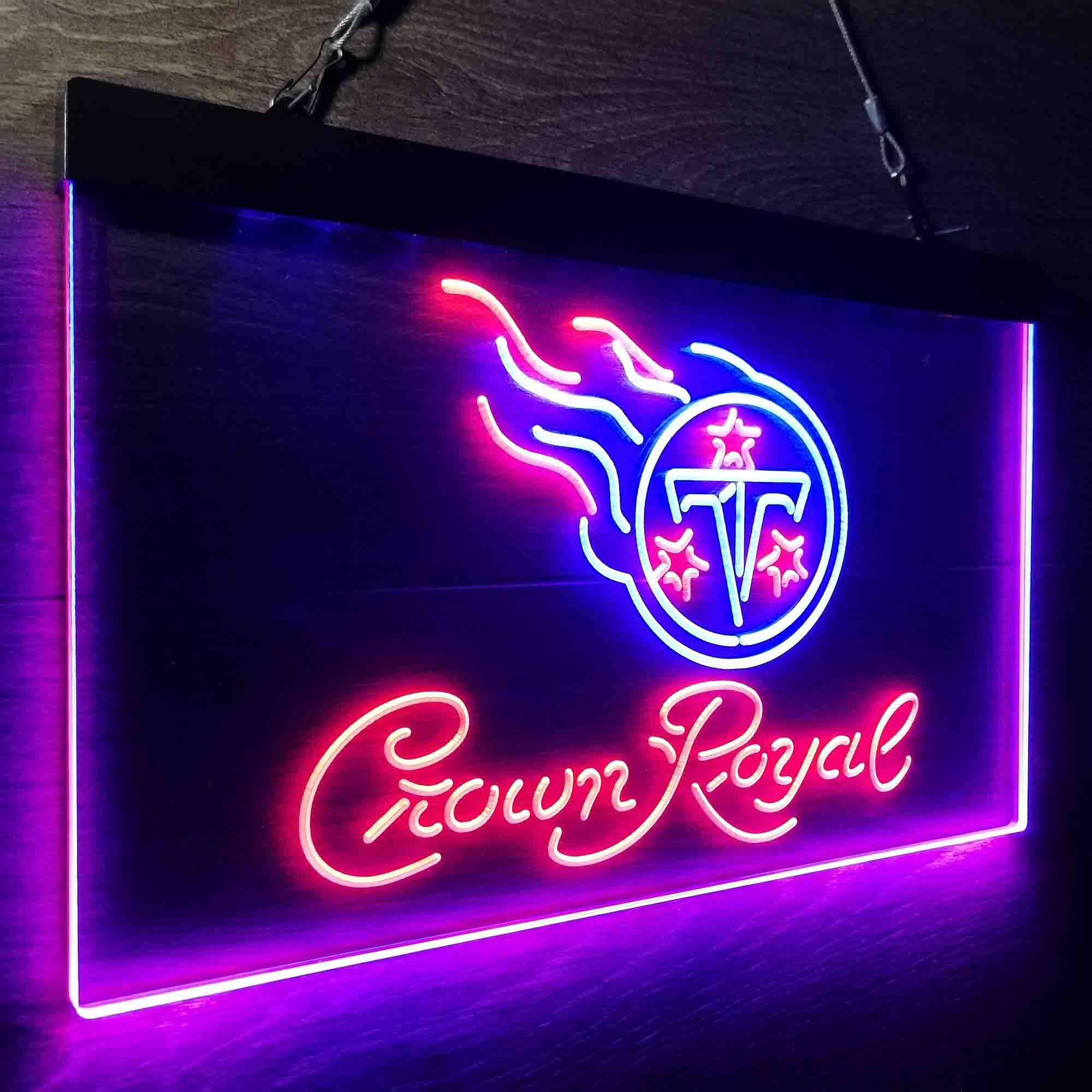 Crown Royal Bar Tennessee Titans Est. 1960 LED Neon Sign