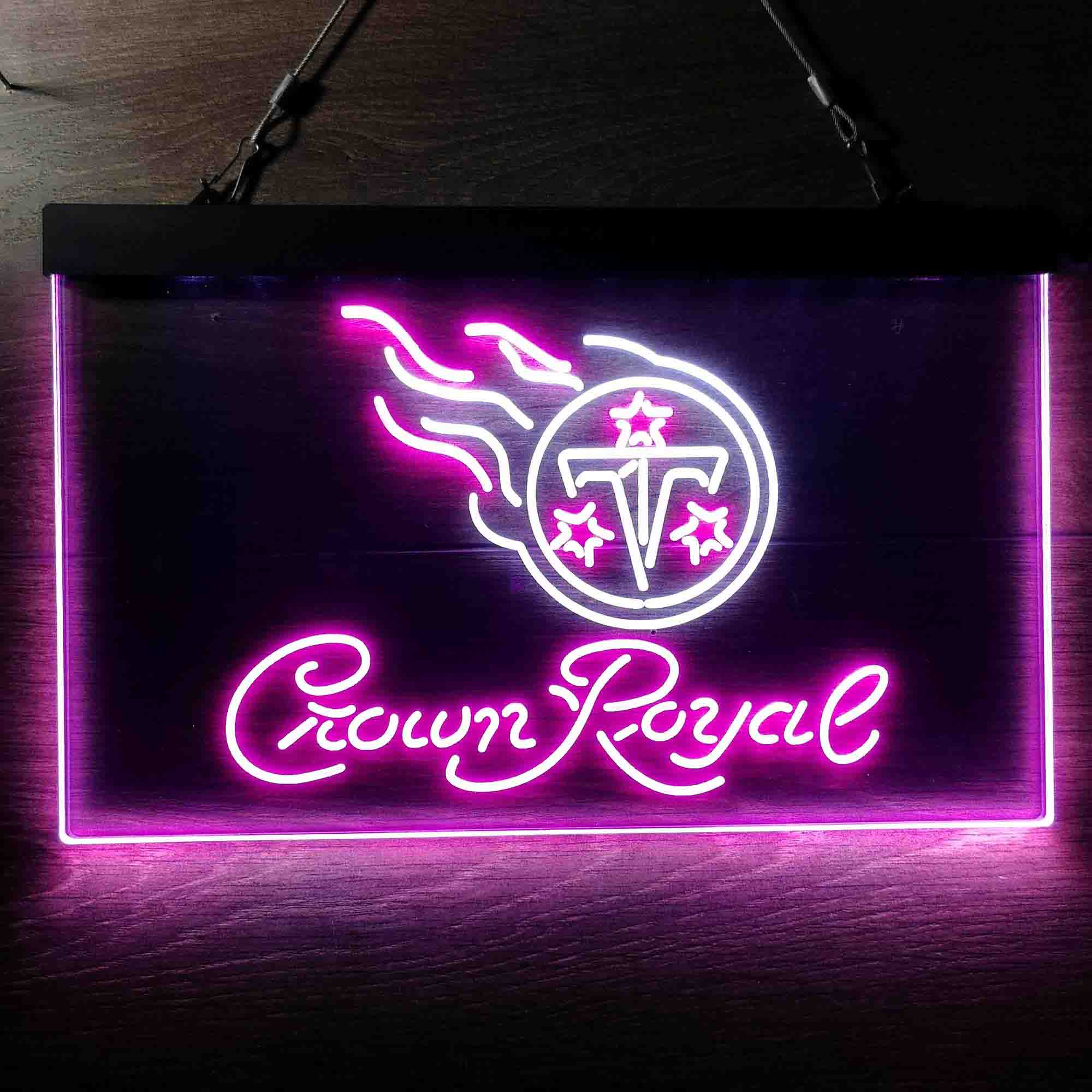 Crown Royal Bar Tennessee Titans Est. 1960 LED Neon Sign