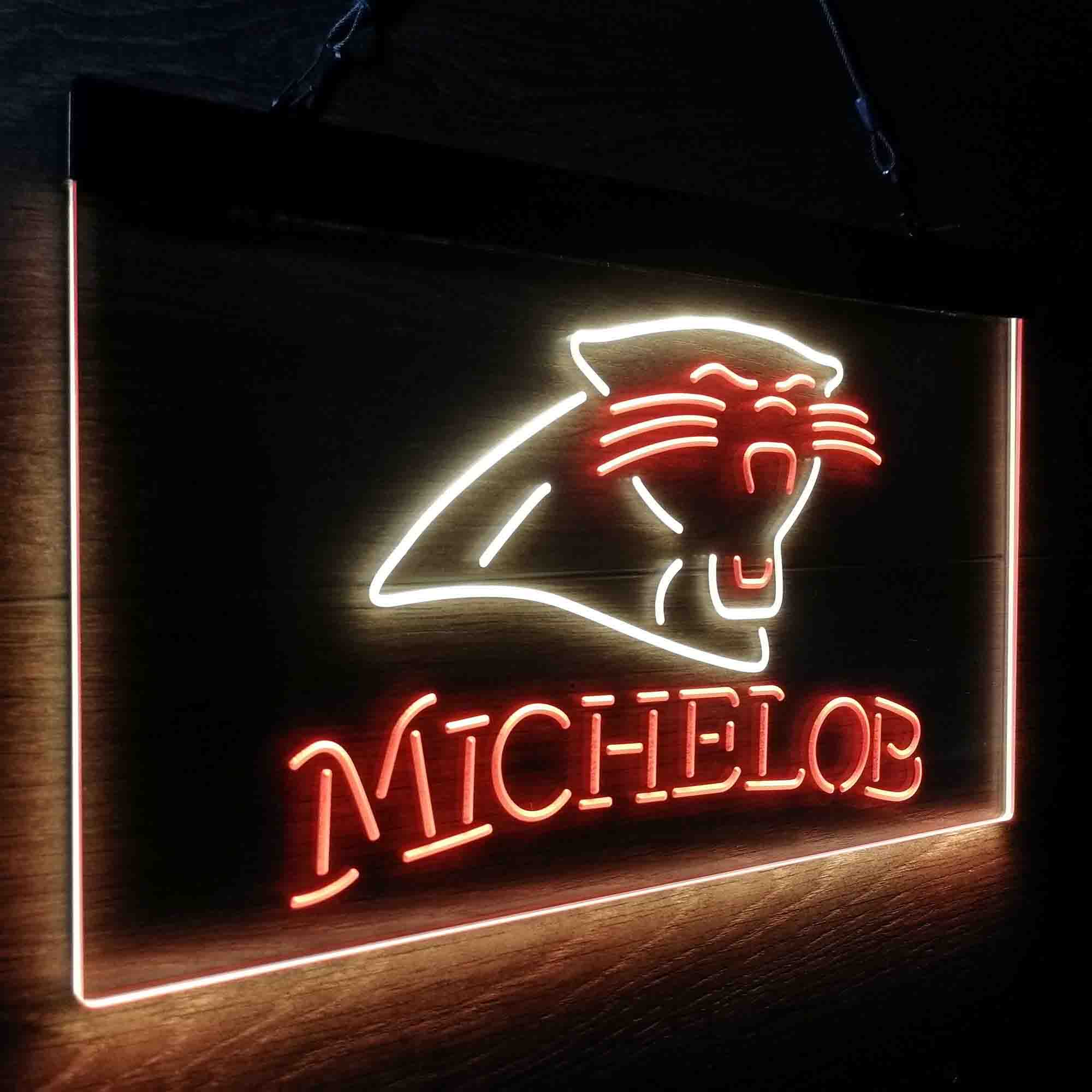 Michelob Bar Carolina Panthers Est. 1995 LED Neon Sign