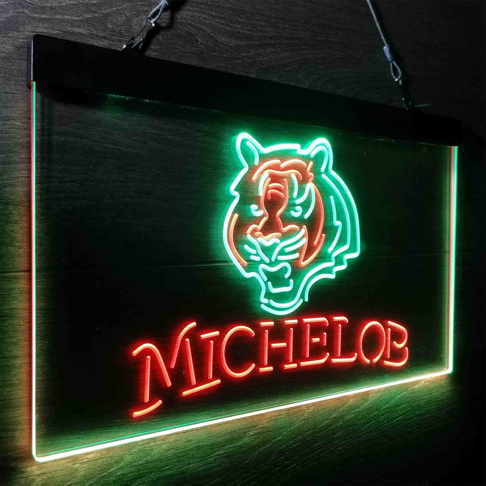 Michelob Bar Cincinnati Bengals Est. 1968 LED Neon Sign