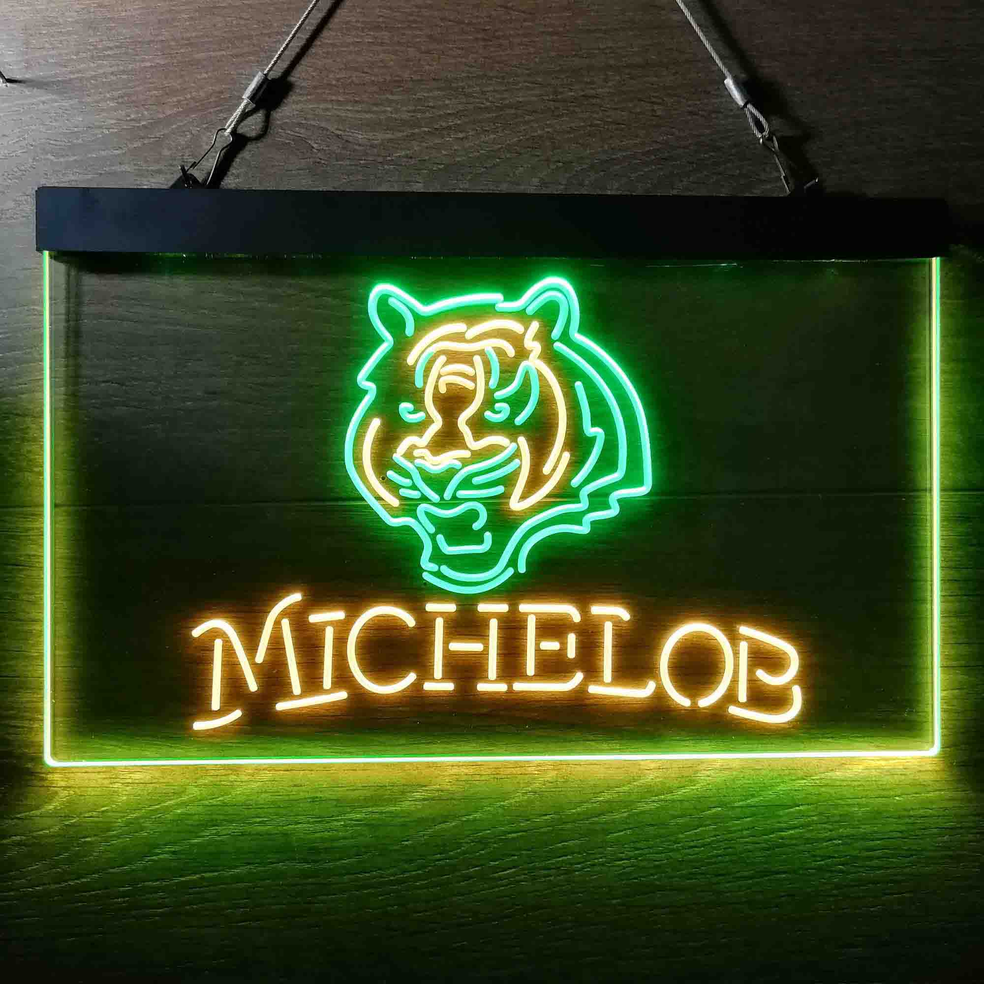 Michelob Bar Cincinnati Bengals Est. 1968 LED Neon Sign