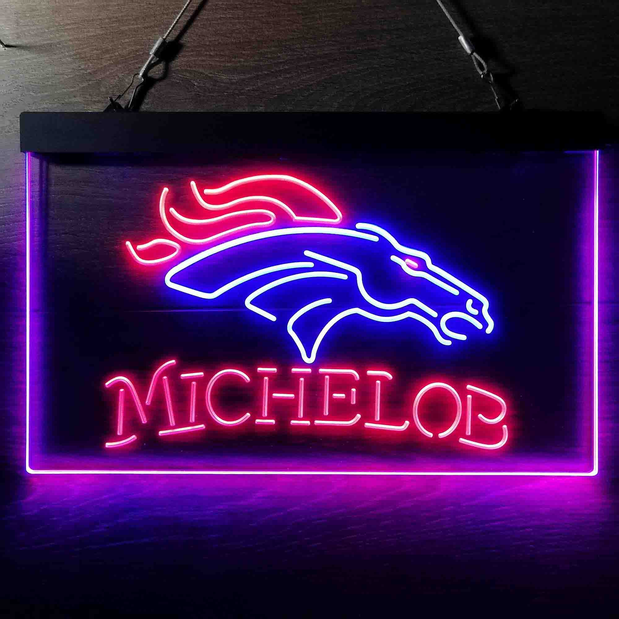 Michelob Bar Denver Broncos Est. 1960 LED Neon Sign