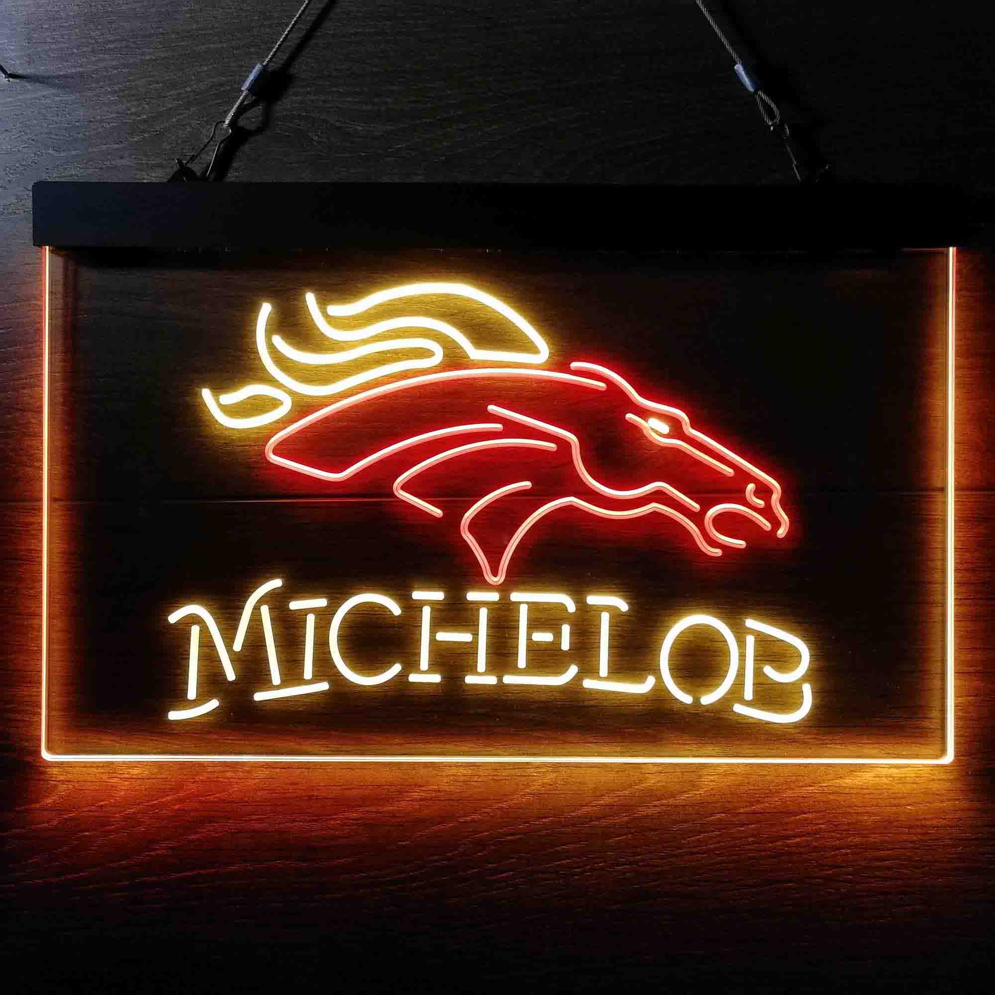 Michelob Bar Denver Broncos Est. 1960 LED Neon Sign