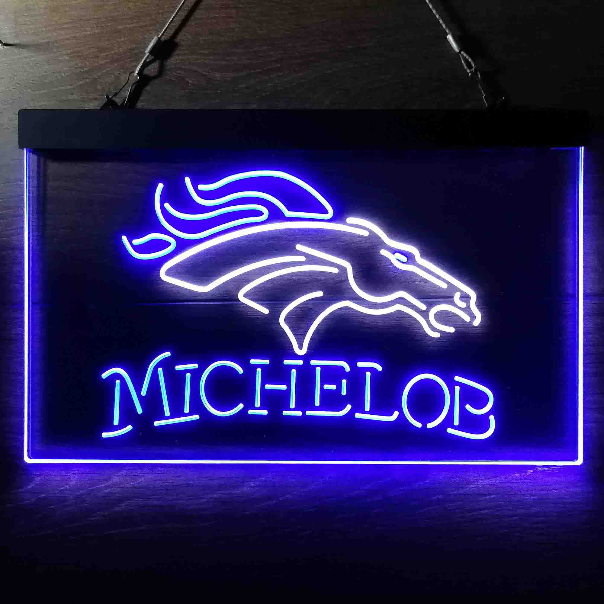 Michelob Bar Denver Broncos Est. 1960 LED Neon Sign