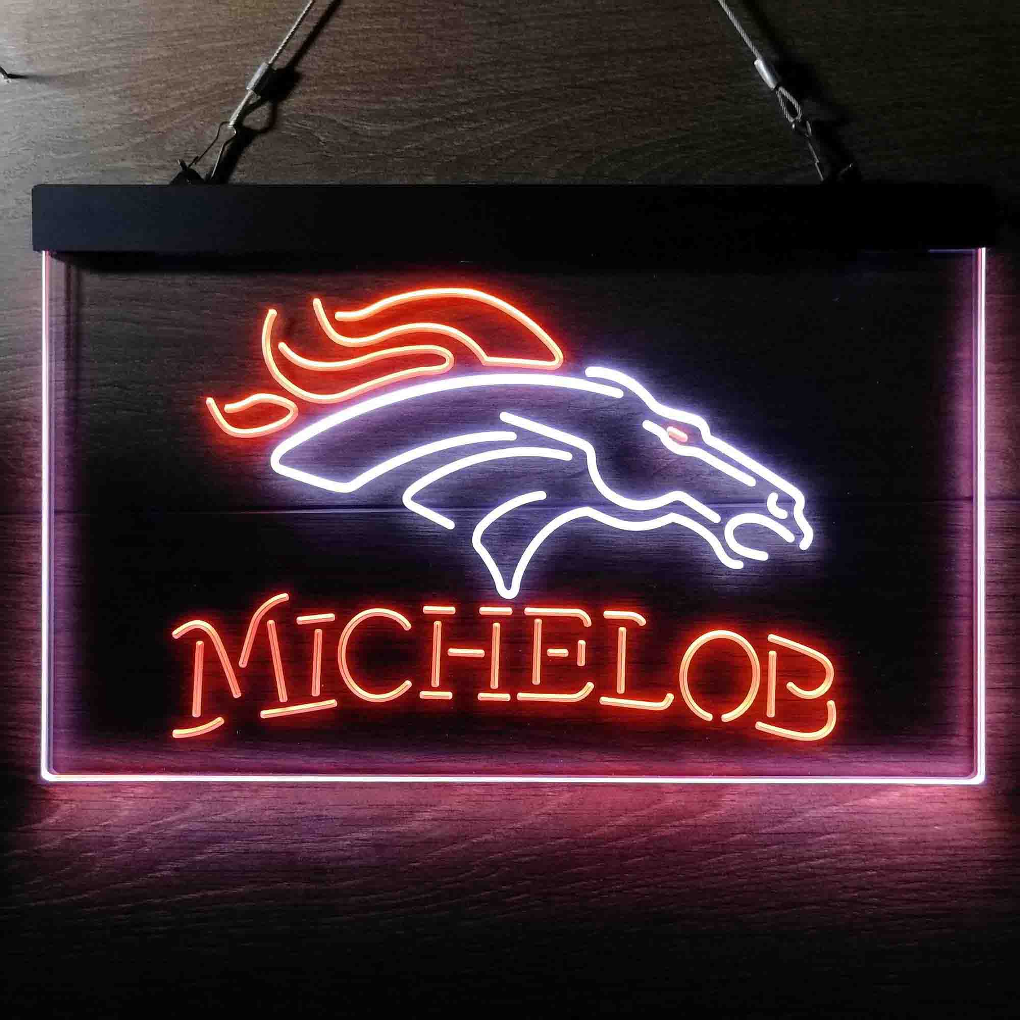 Michelob Bar Denver Broncos Est. 1960 LED Neon Sign