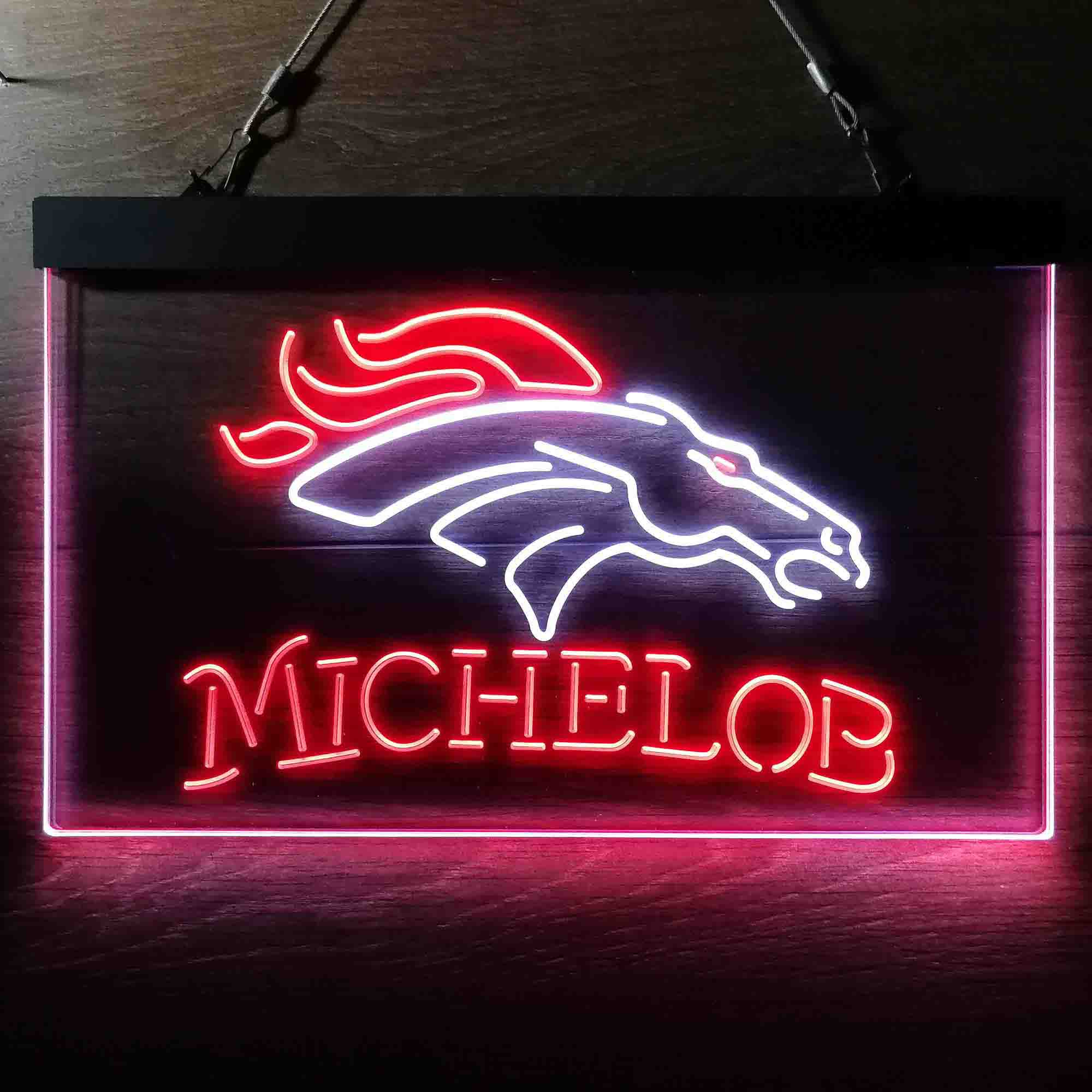 Michelob Bar Denver Broncos Est. 1960 LED Neon Sign