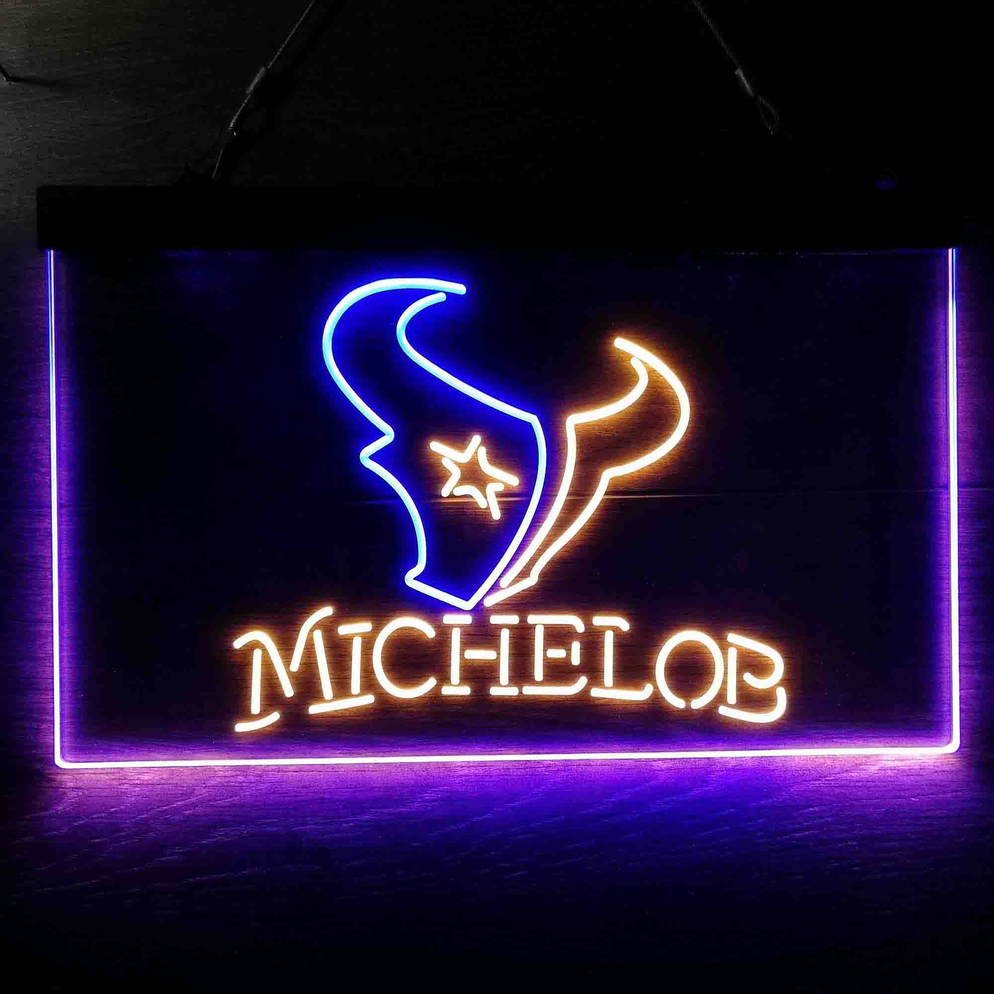 Michelob Bar Houston Texans Est. 2002 LED Neon Sign