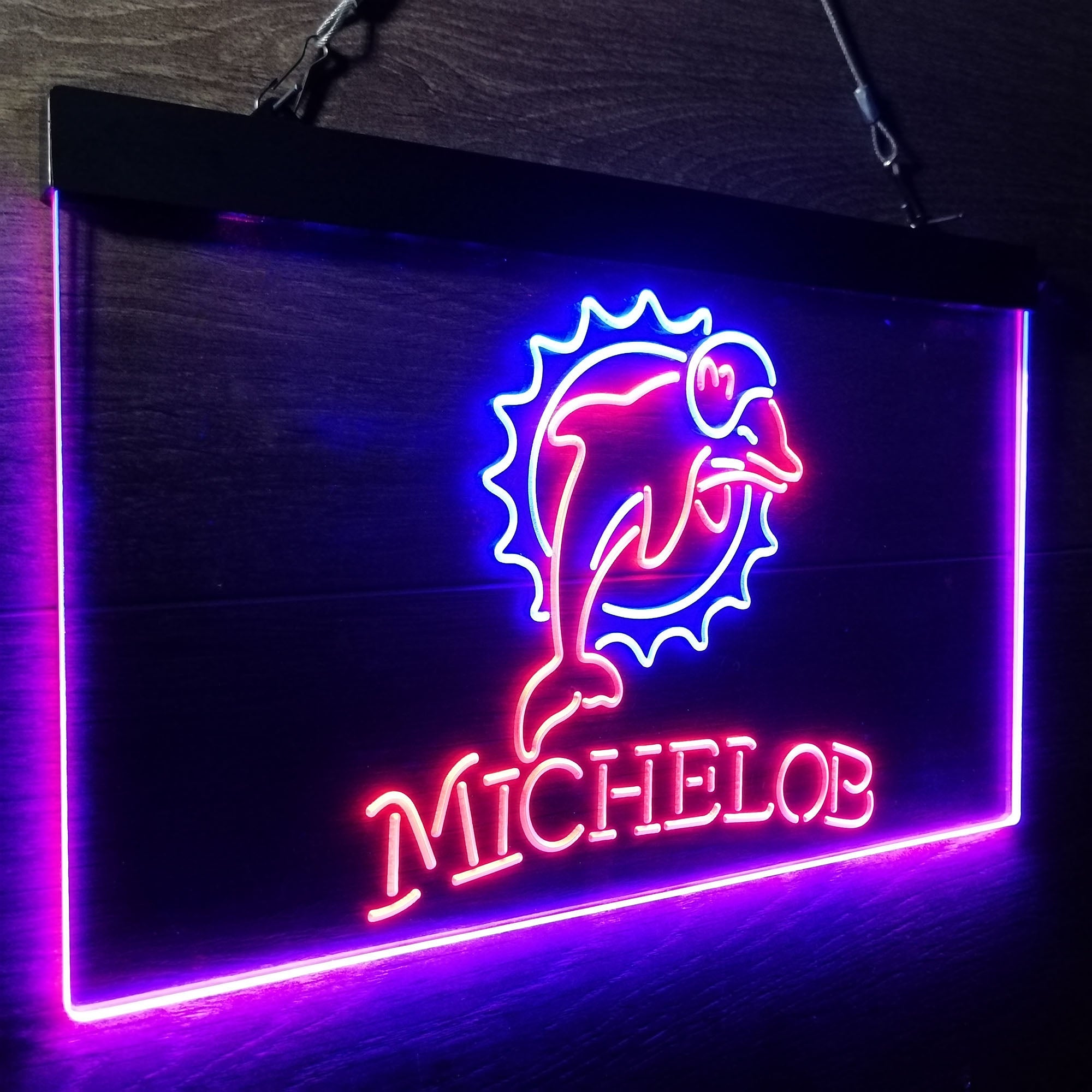 Michelob Bar Miami Dolphins Est. 1966 LED Neon Sign