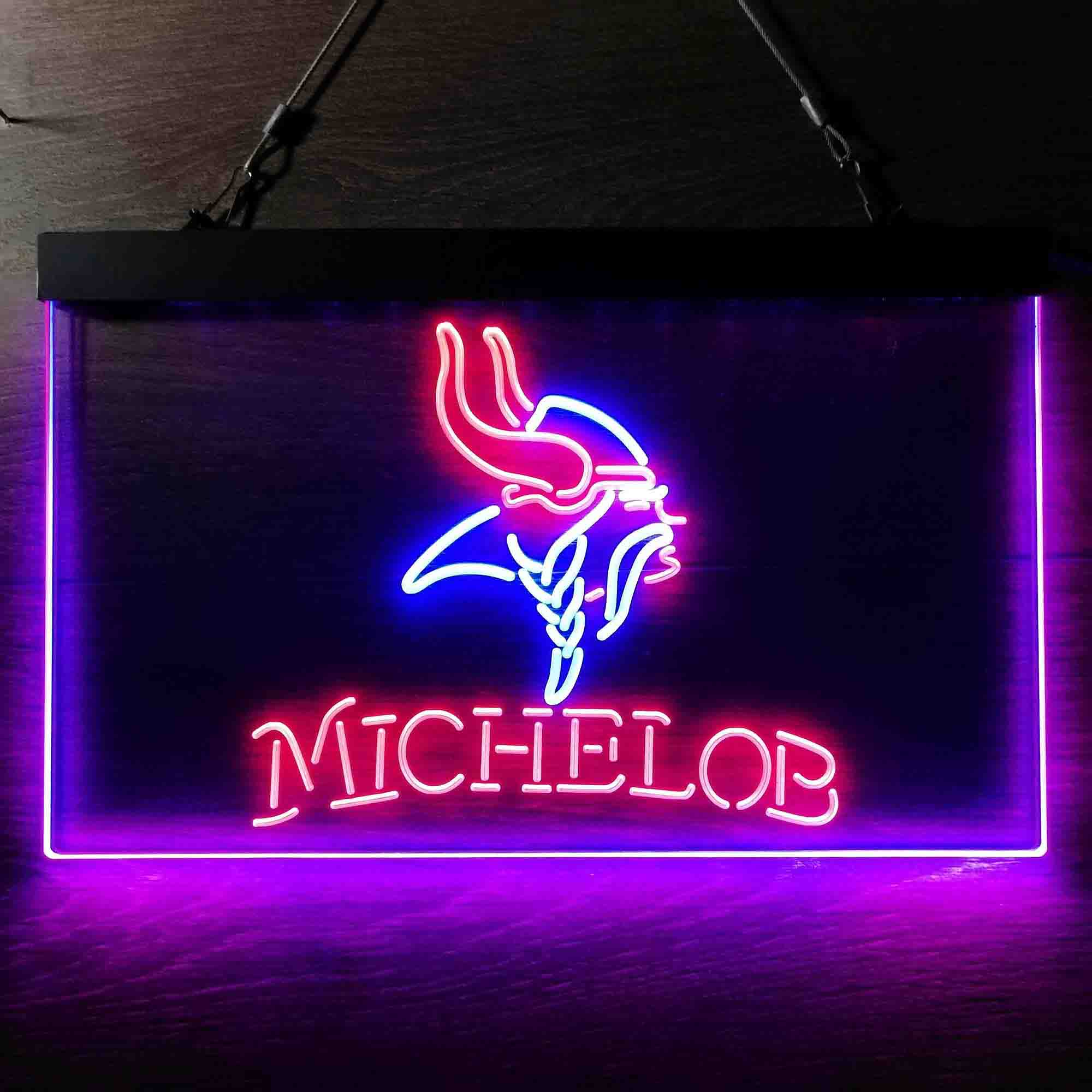 Michelob Bar Minnesota Vikings Est. 1961 LED Neon Sign
