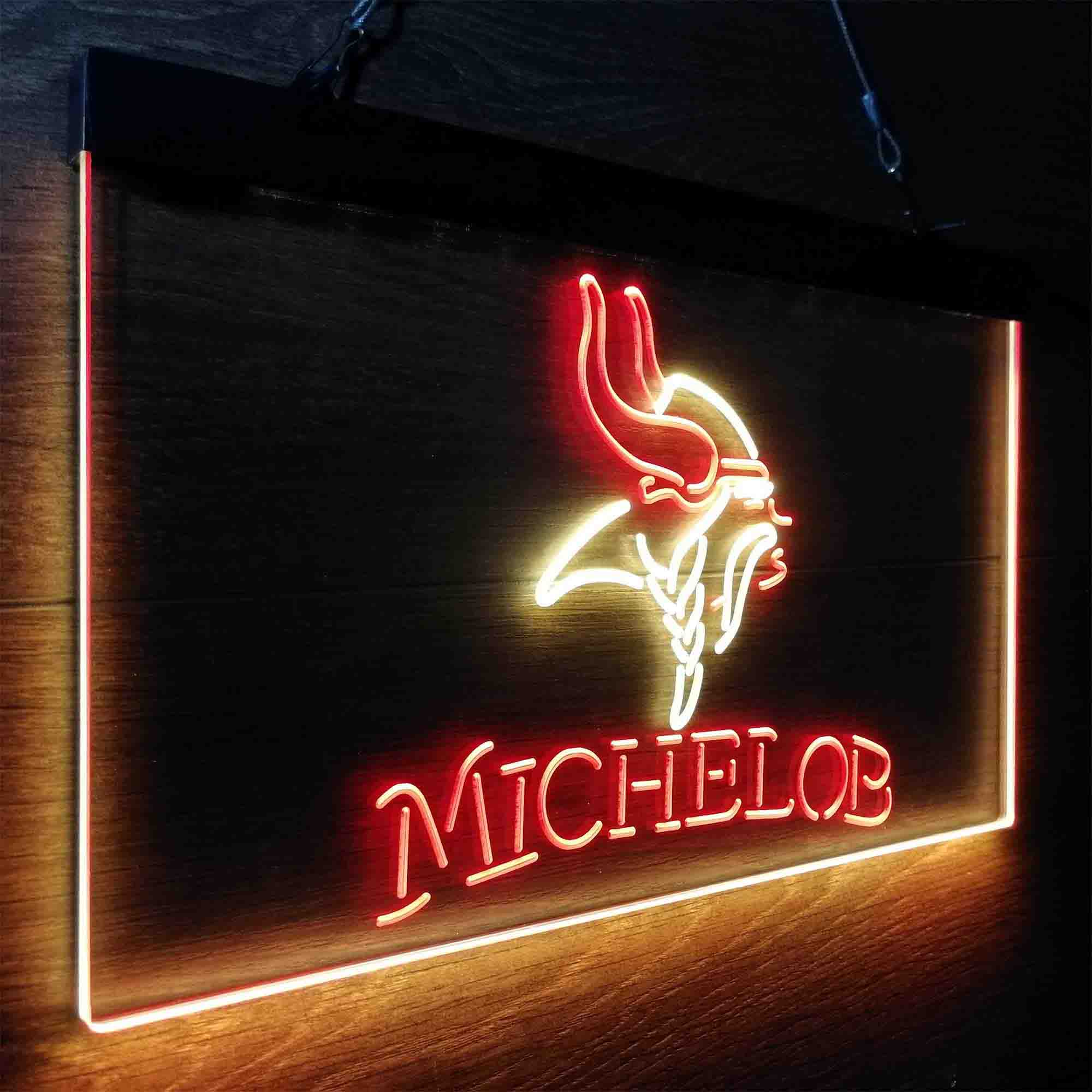 Michelob Bar Minnesota Vikings Est. 1961 LED Neon Sign