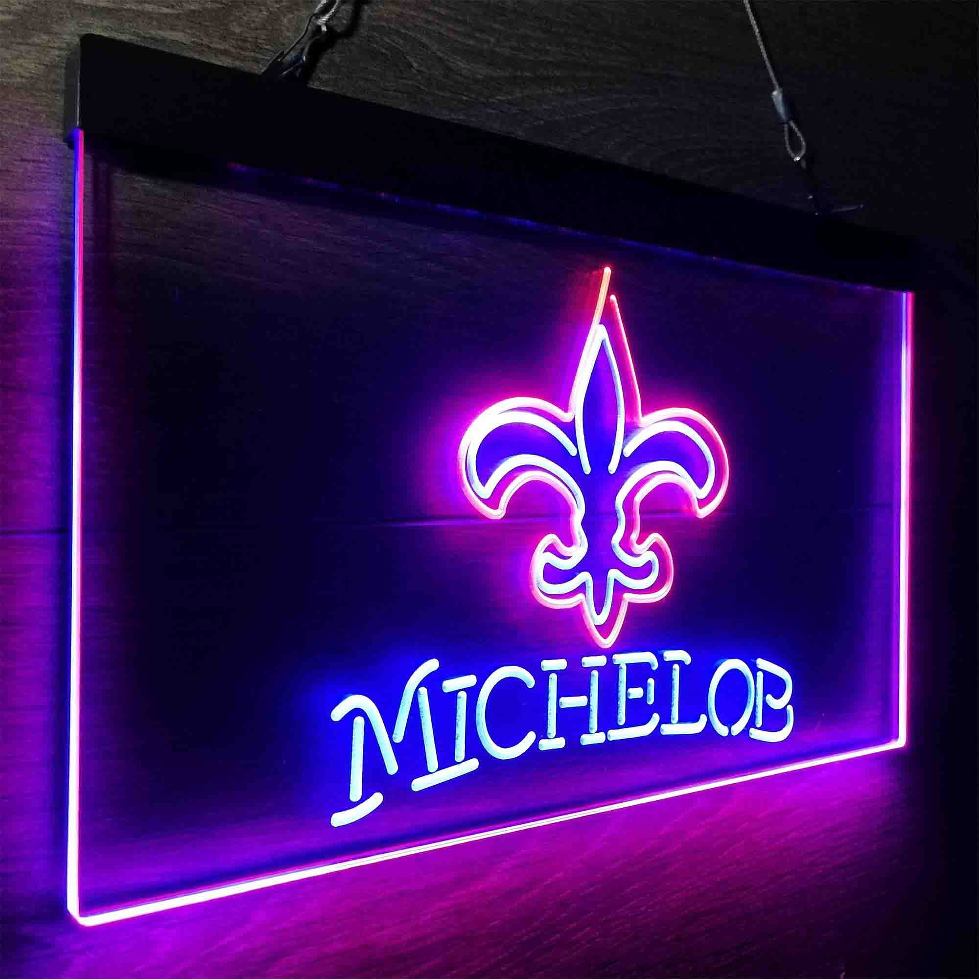 Michelob Bar New Orleans Saints Est. 1967 LED Neon Sign