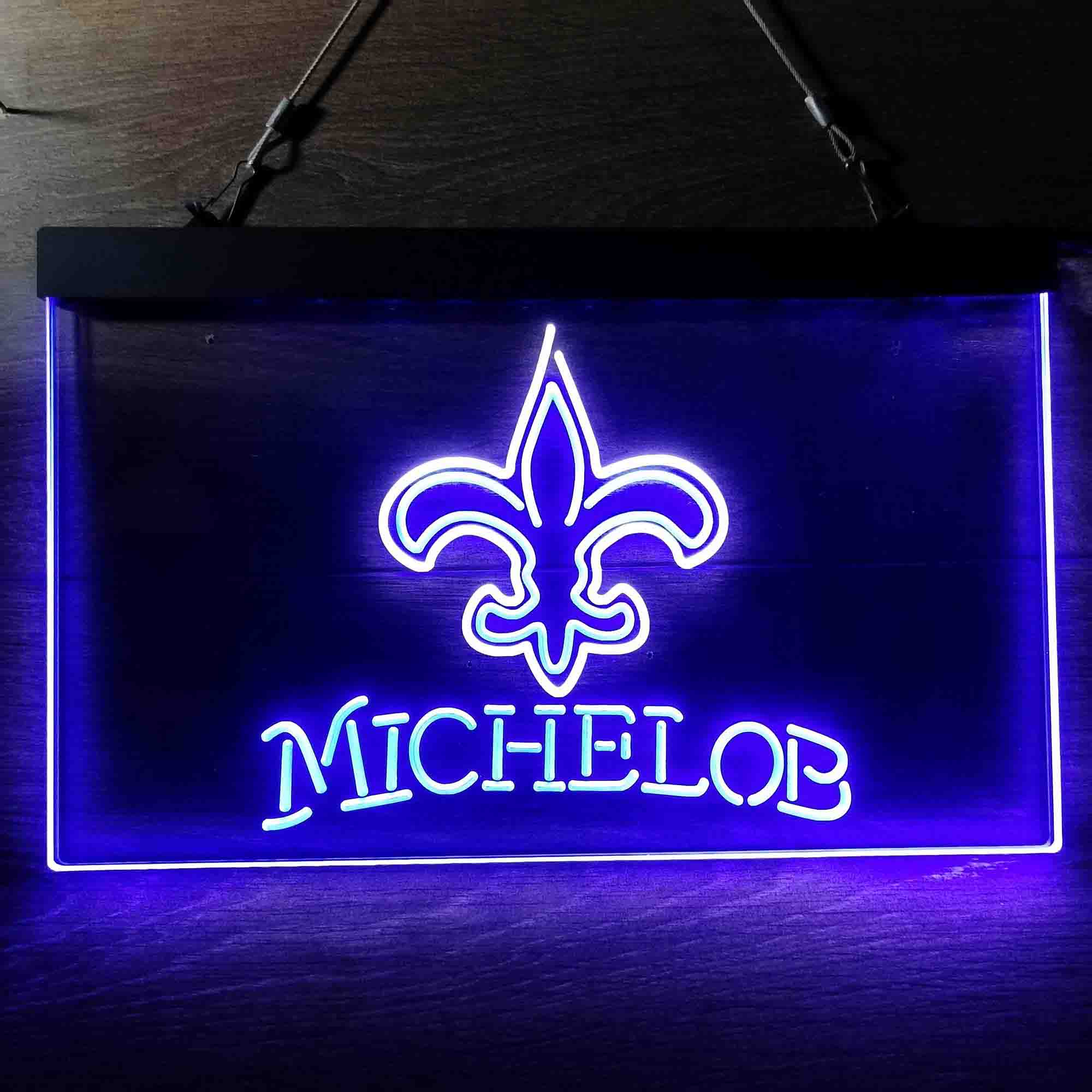 Michelob Bar New Orleans Saints Est. 1967 LED Neon Sign