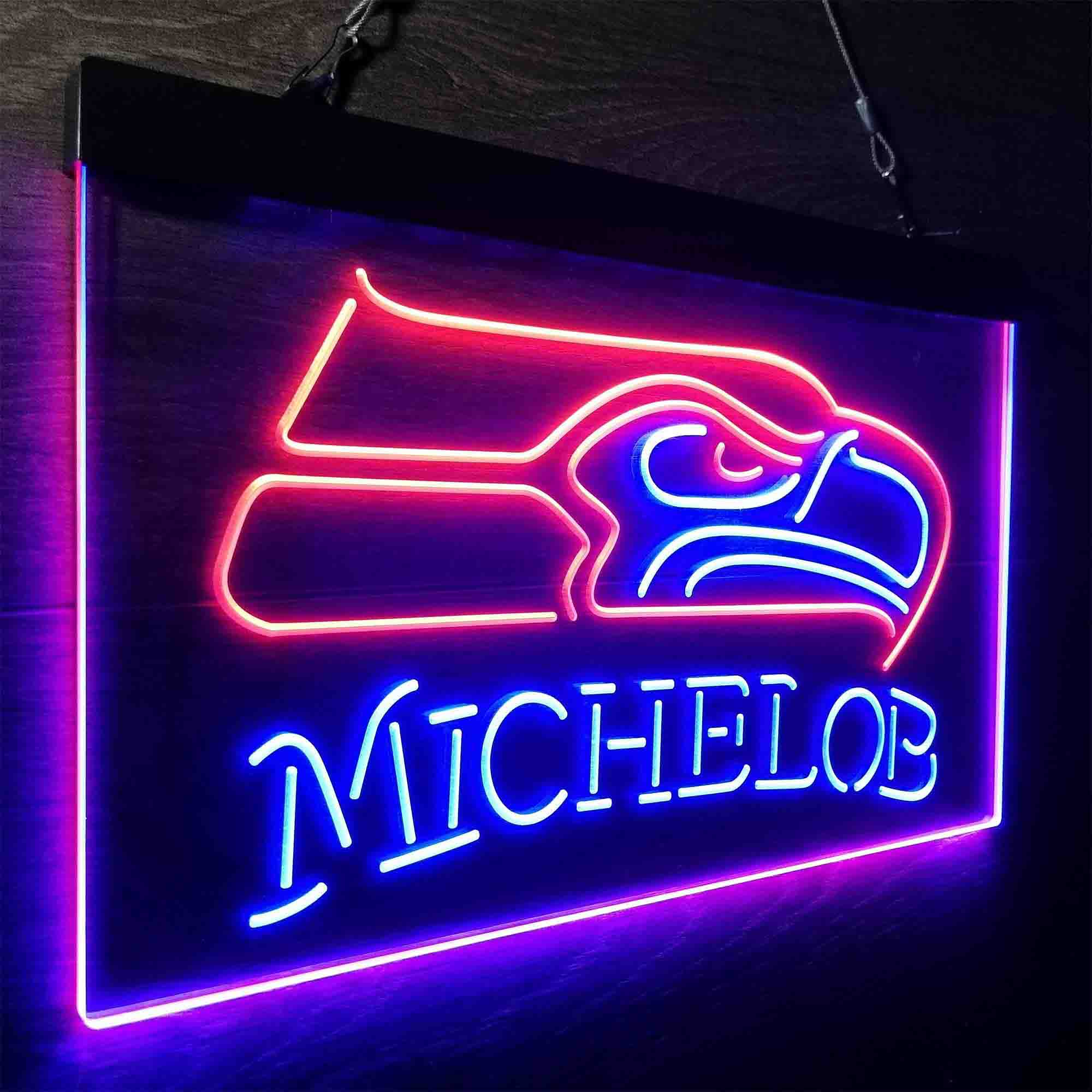 Michelob Bar Seattle Seahawks Est. 1976 LED Neon Sign