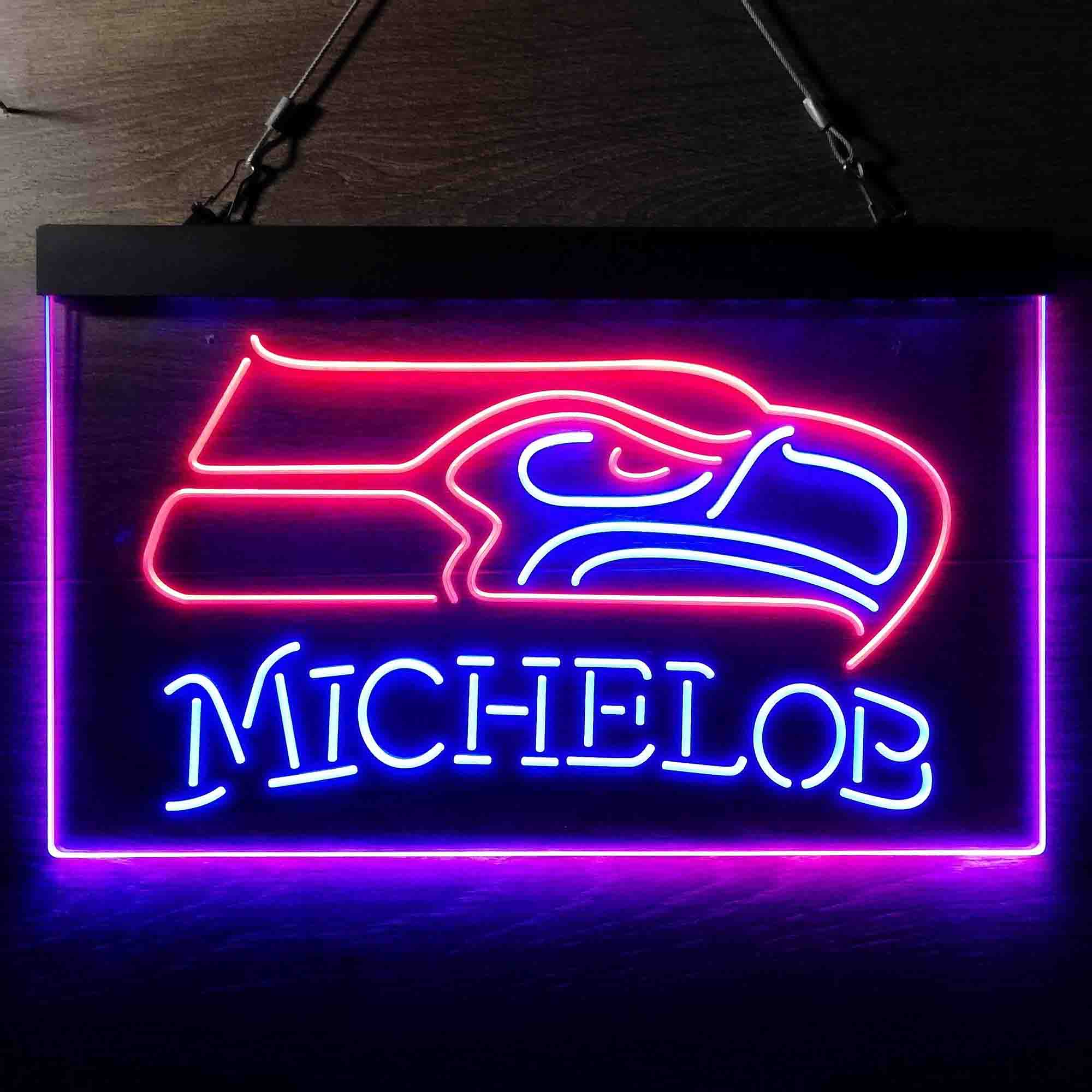 Michelob Bar Seattle Seahawks Est. 1976 LED Neon Sign