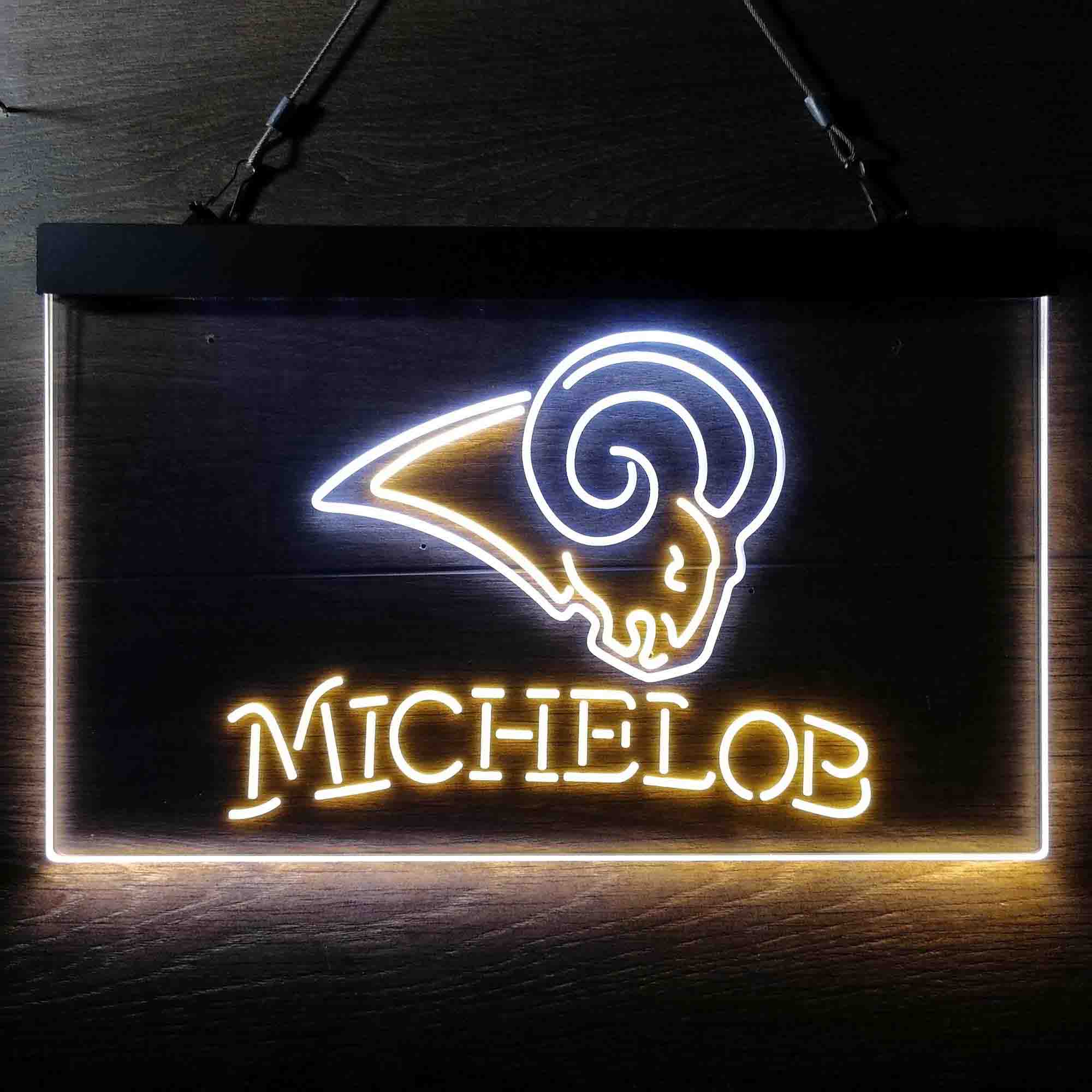 Michelob Bar Los Angeles Rams Est. 1937 LED Neon Sign