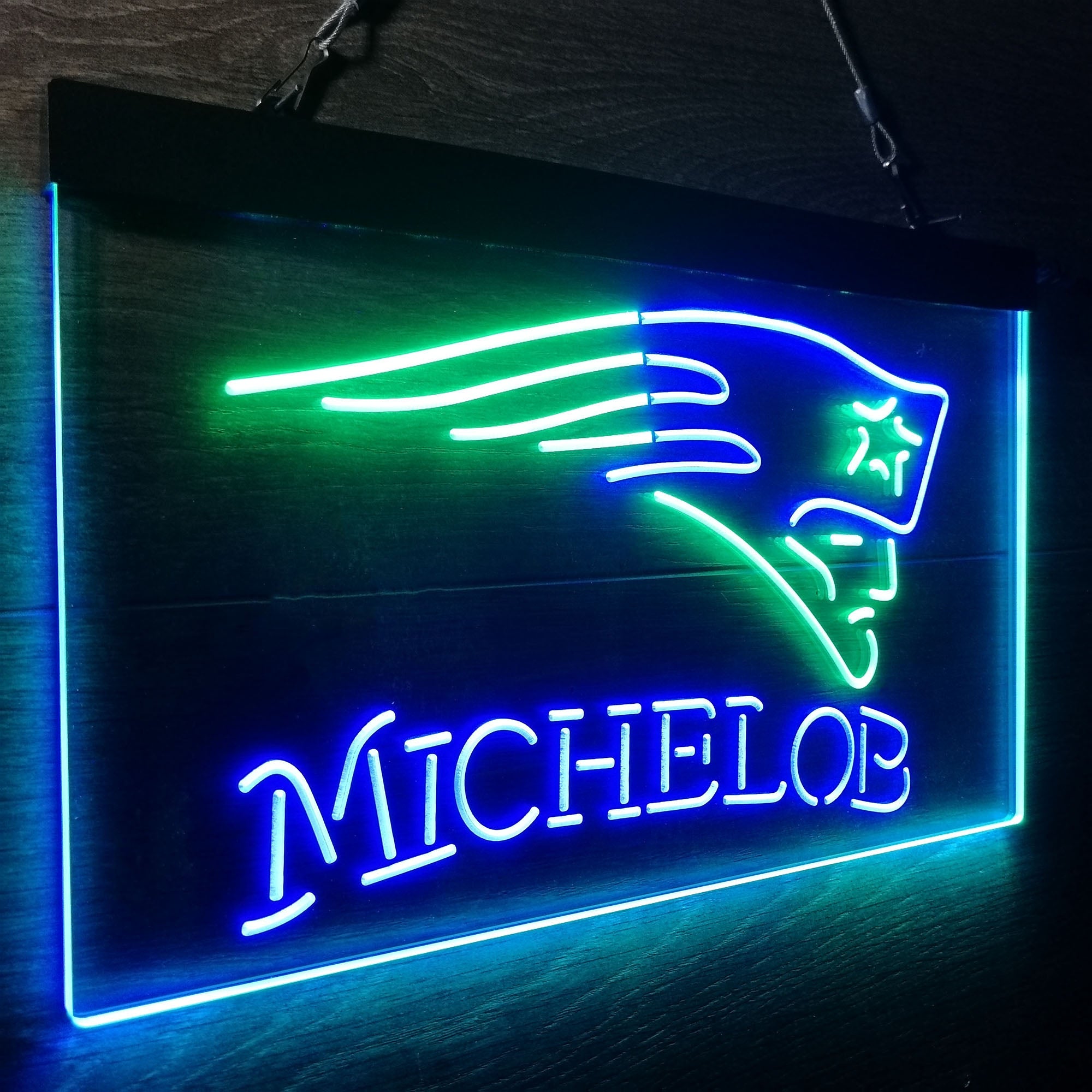 New Englands Football Club Patriots League Michelob Bar LED Neon Sign